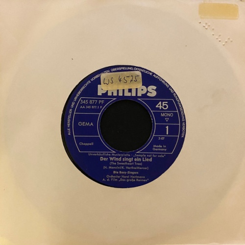 Vinyl / Die Rosy Singers - Der Wind Singt Ein Lied (The Sweetheart Tree)