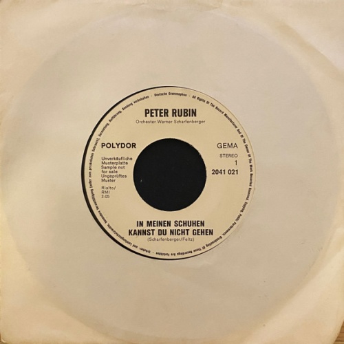 Vinyl / Peter Rubin - In Meinen Schuhen Kannst Du Nicht Gehen / Zwei Verliebte Im Regen (Red Summer Roses)