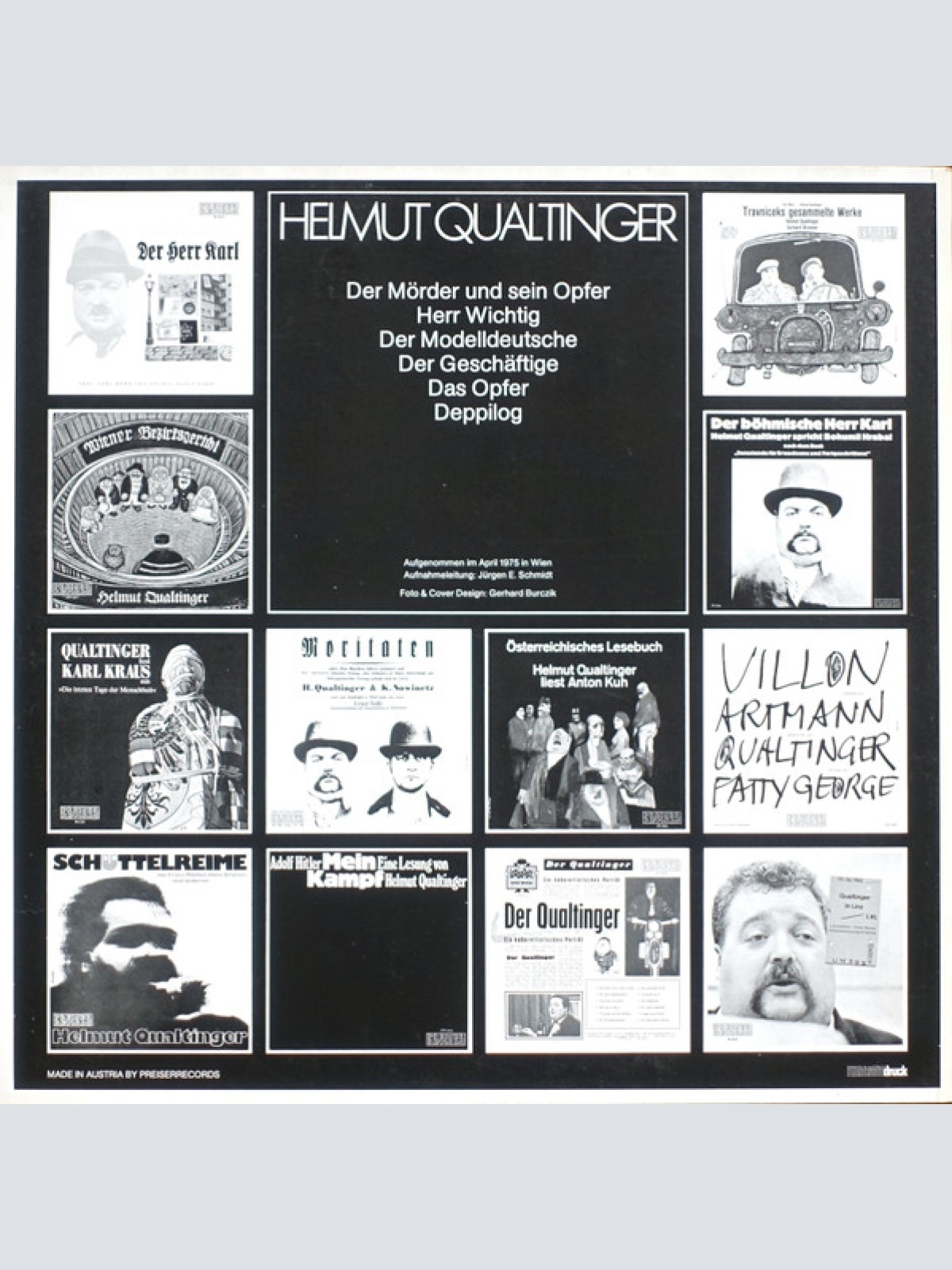 Vinyl / Helmut Qualtinger - Der Mörder Und Andere Leut'