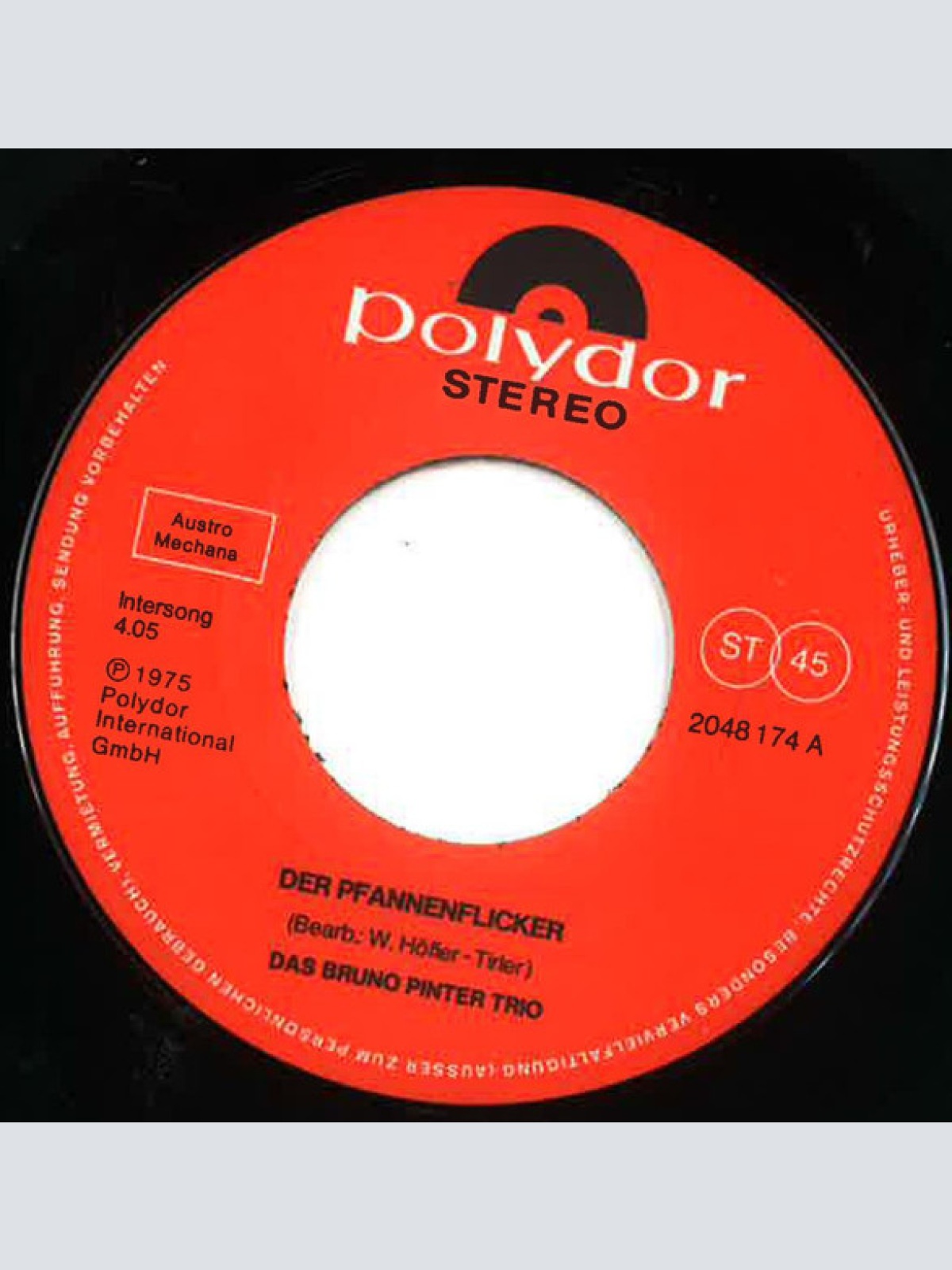 Vinyl / Bruno Pinter Trio - Der Pfannenflicker