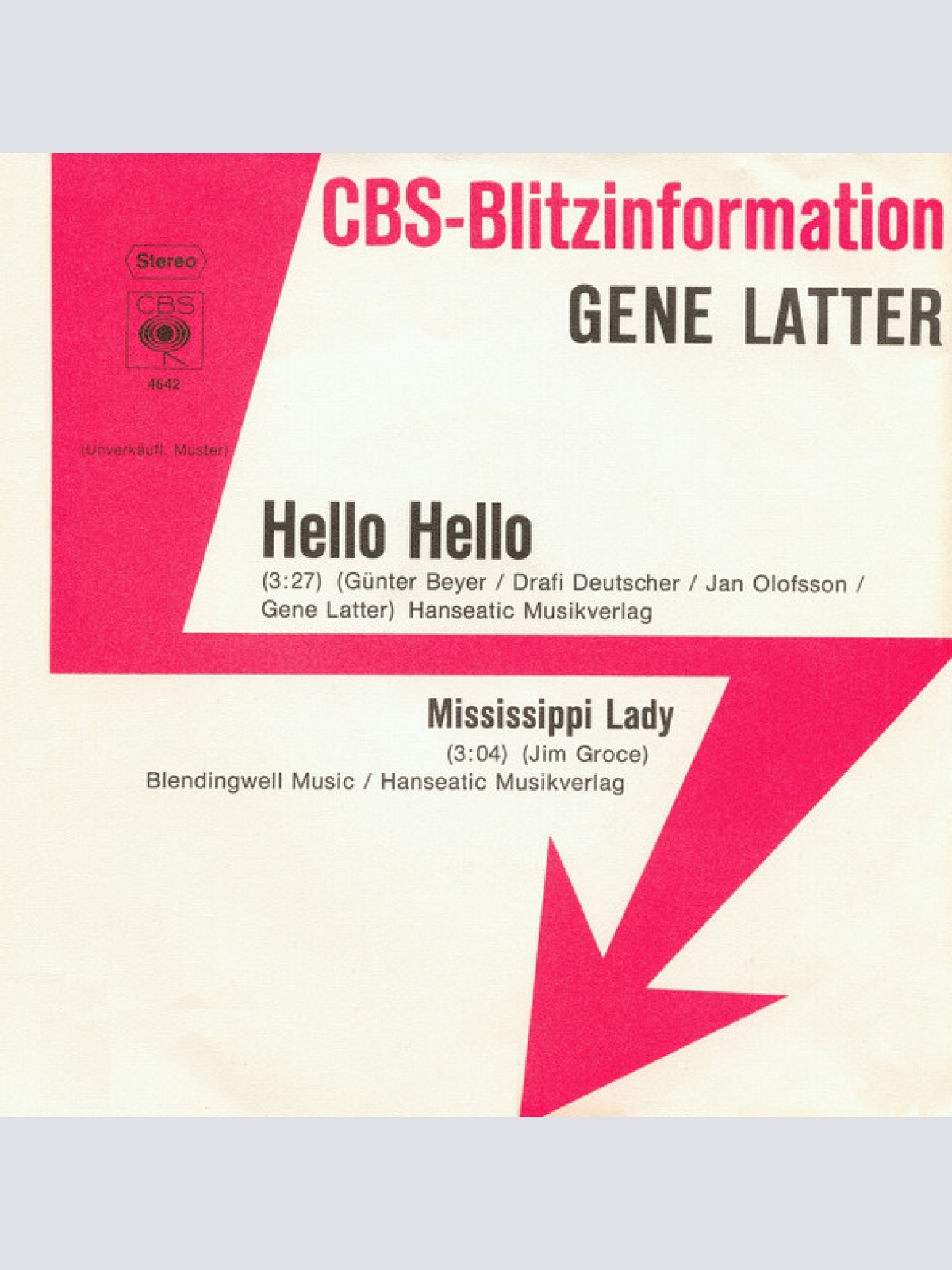 Vinyl / Gene Latter - Hello Hello