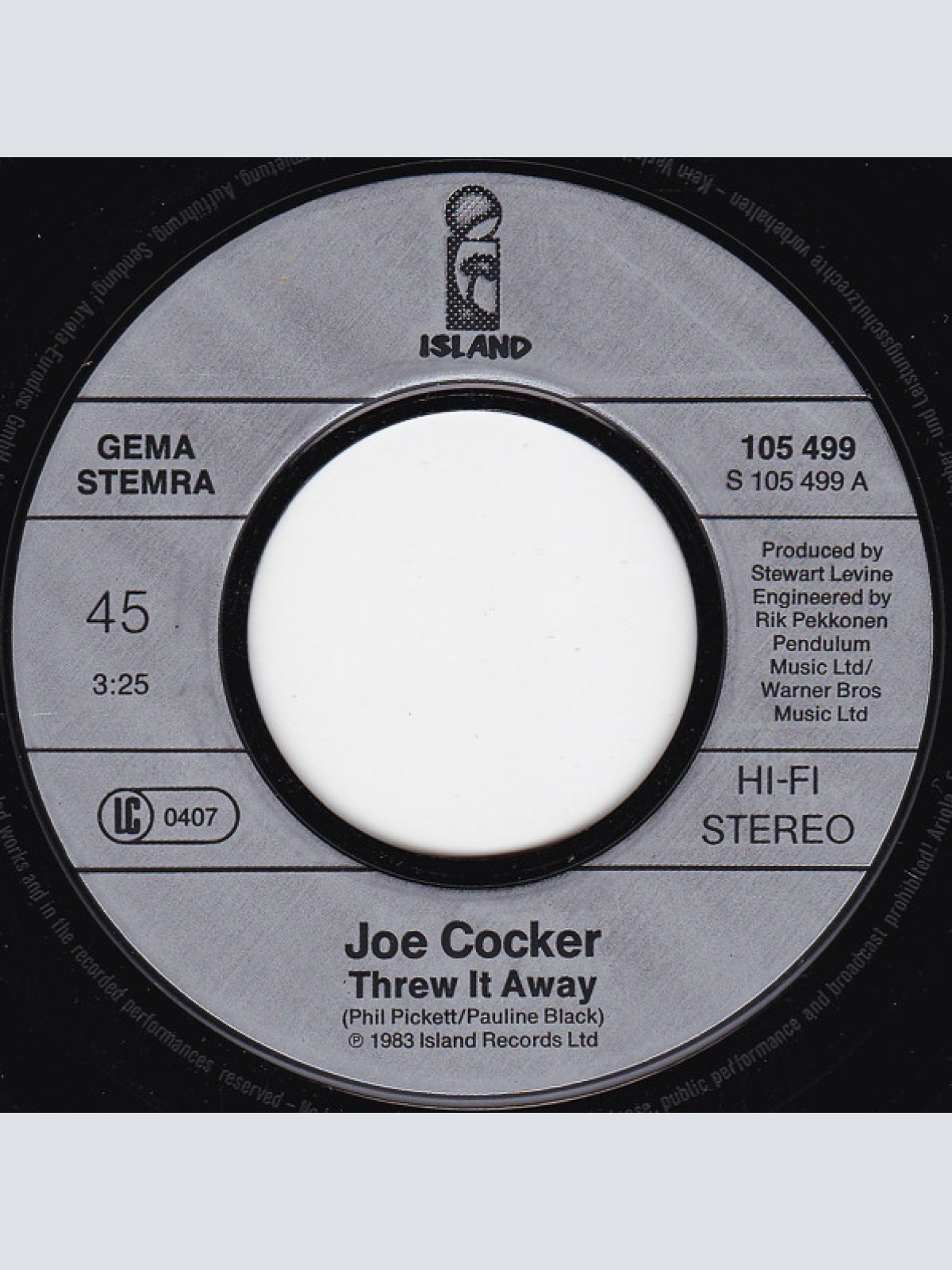 Vinyl / Joe Cocker - Threw It Away