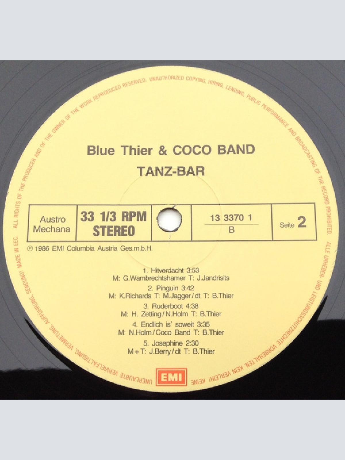 Vinyl / Blue Thier & Coco Band* - Tanz-Bar