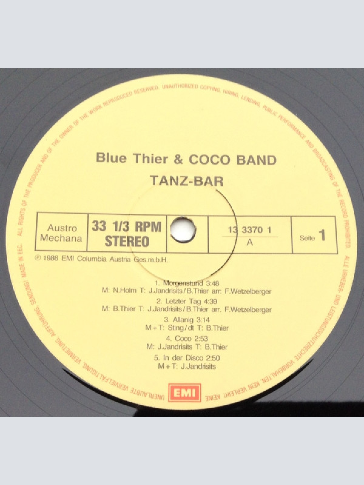 Vinyl / Blue Thier & Coco Band* - Tanz-Bar