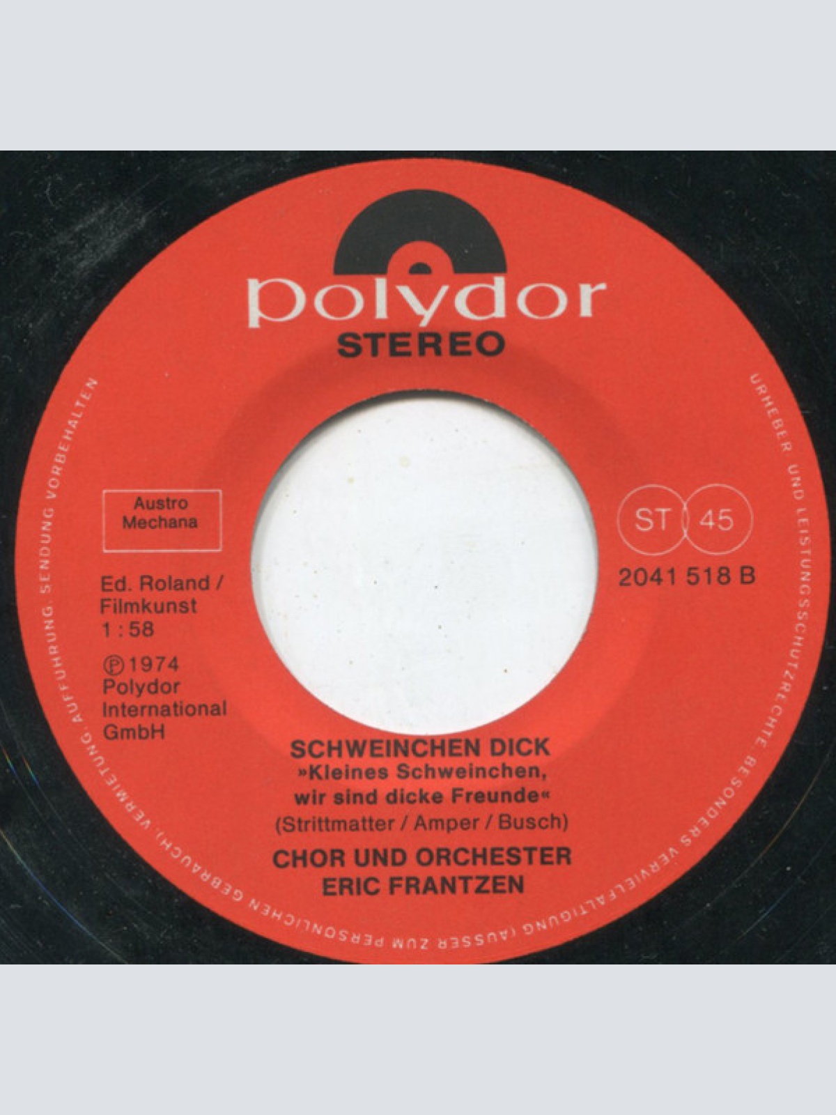 Vinyl / Chor* Und Orchester Eric Frantzen - Der Rosarote Panther "Wer Hat An Der Uhr Gedreht" / Schweinchen Dick