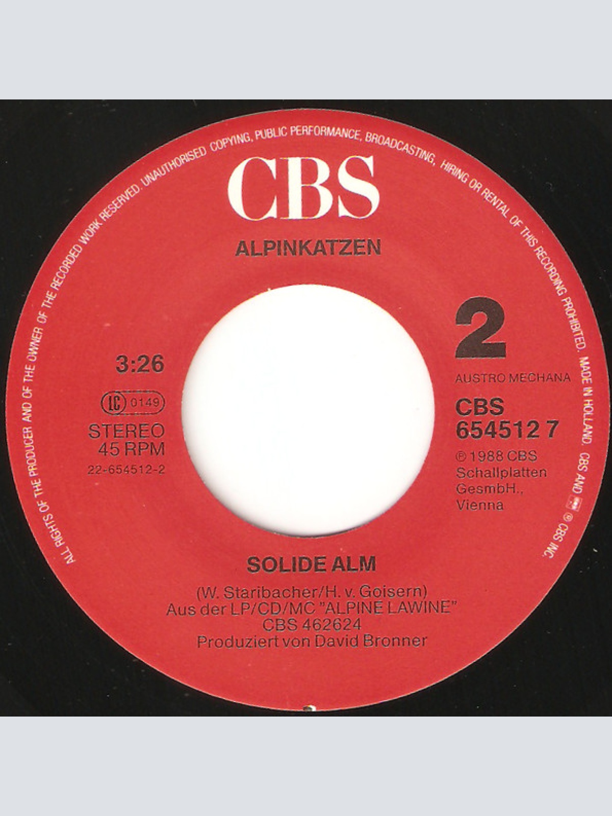 Vinyl / Alpinkatzen - Gern' Hab Ich Die Frauen Geküsst