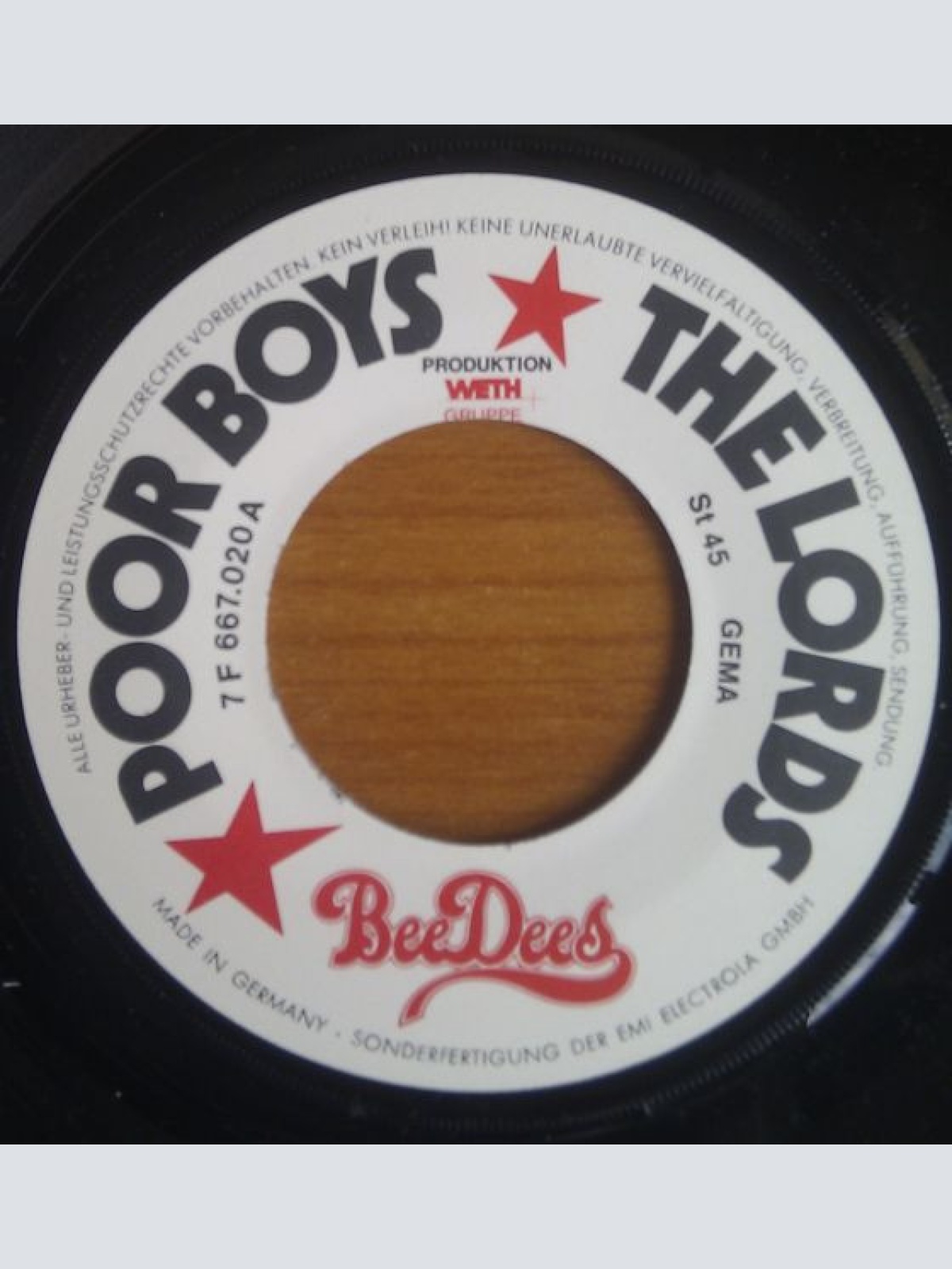 Vinyl / The Lords - Poor Boys / Shakin' All Over