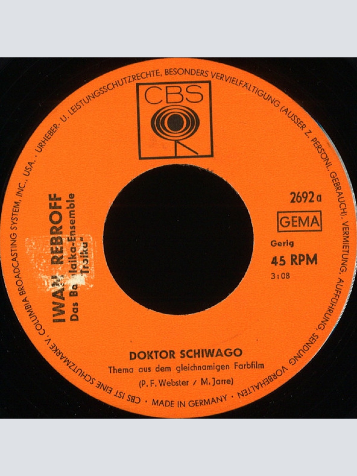 Vinyl / Iwan Rebroff*, Das Balalaika-Ensemble "Troika"* - Doktor Schiwago (Доктор Живаго) / Die Legende Von Den 12 Räubern (Двенадцать Разбойников)