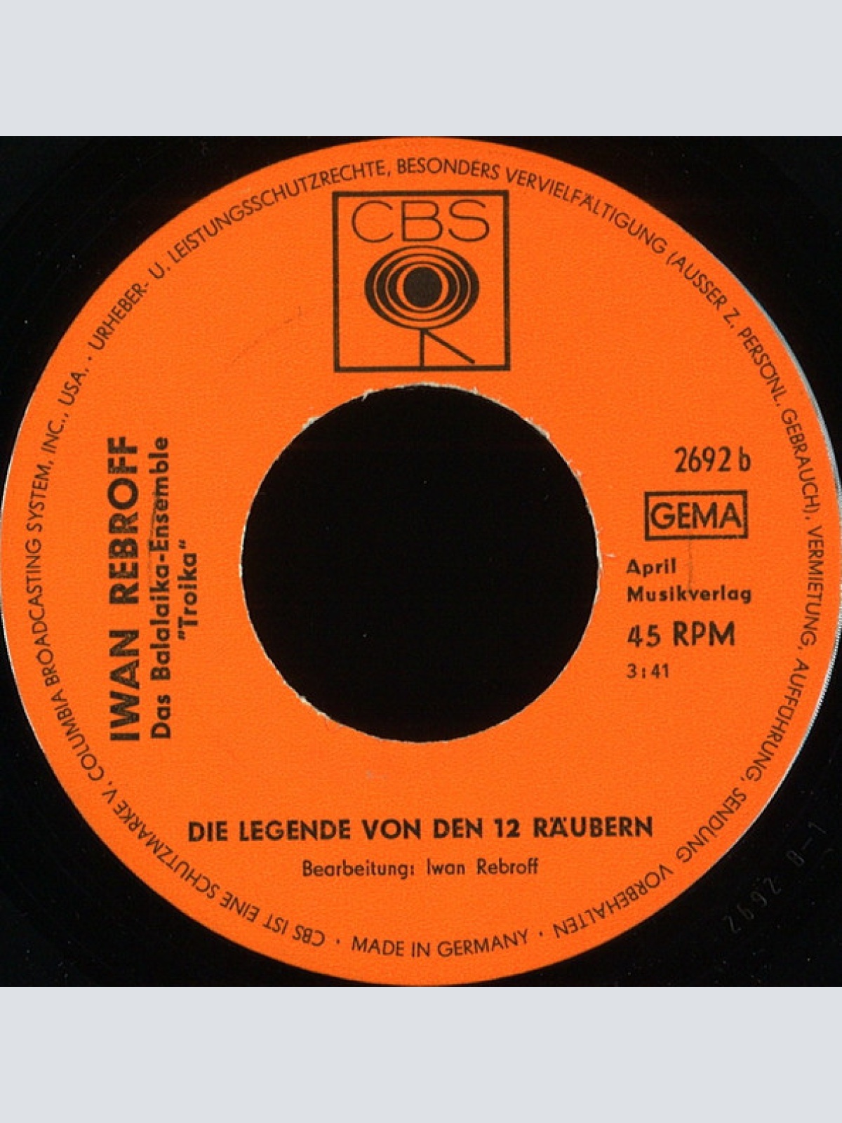 Vinyl / Iwan Rebroff*, Das Balalaika-Ensemble "Troika"* - Doktor Schiwago (Доктор Живаго) / Die Legende Von Den 12 Räubern (Двенадцать Разбойников)