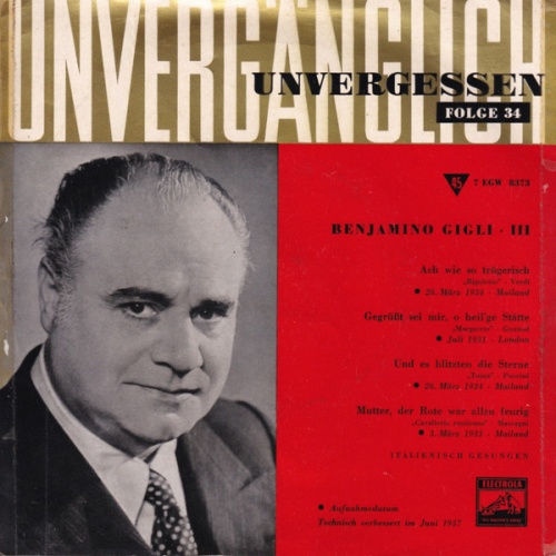 Vinyl / Benjamino Gigli* - Benjamino Gigli · III