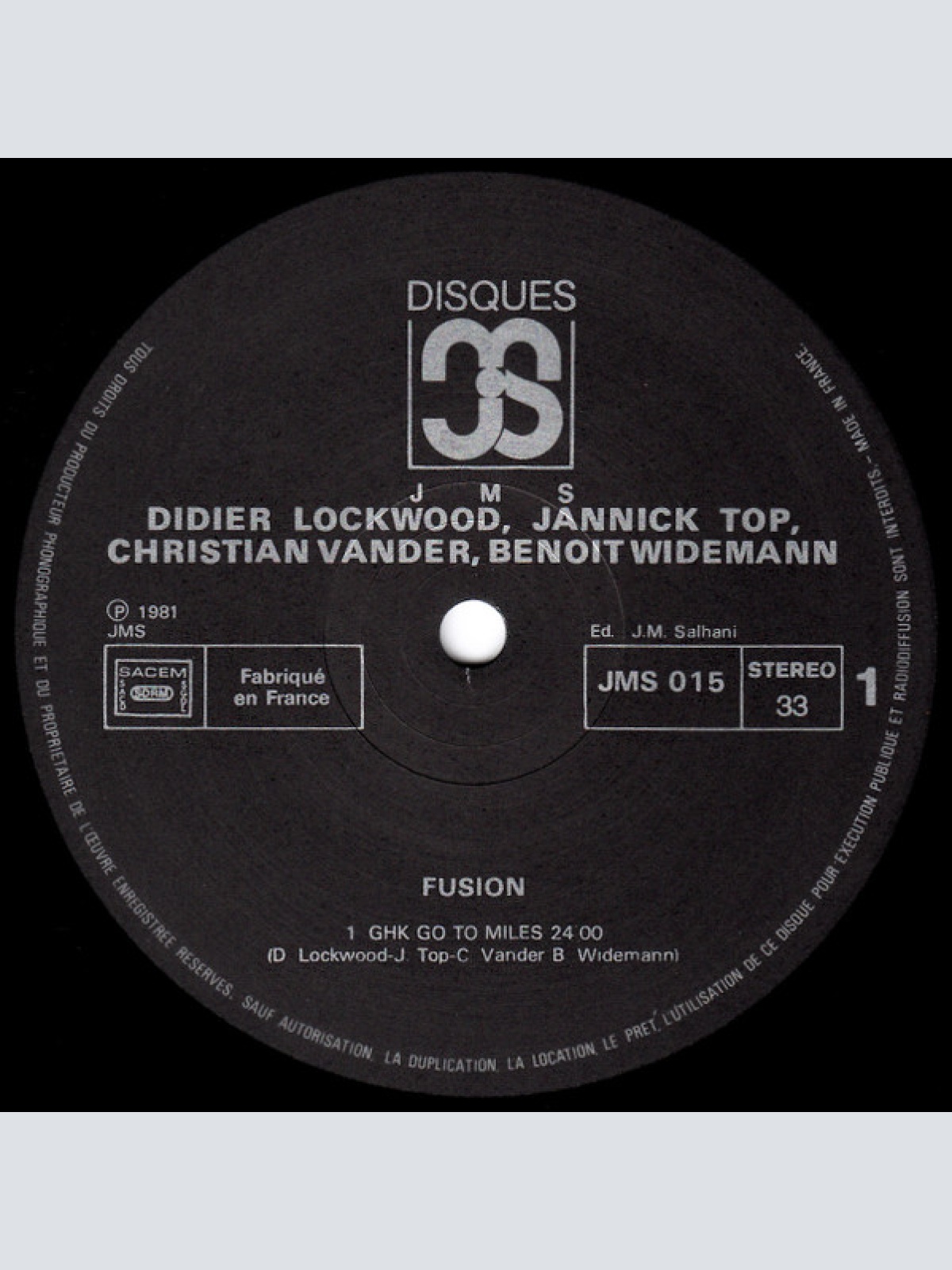 Vinyl / Lockwood*, Top*, Vander*, Widemann* - Fusion