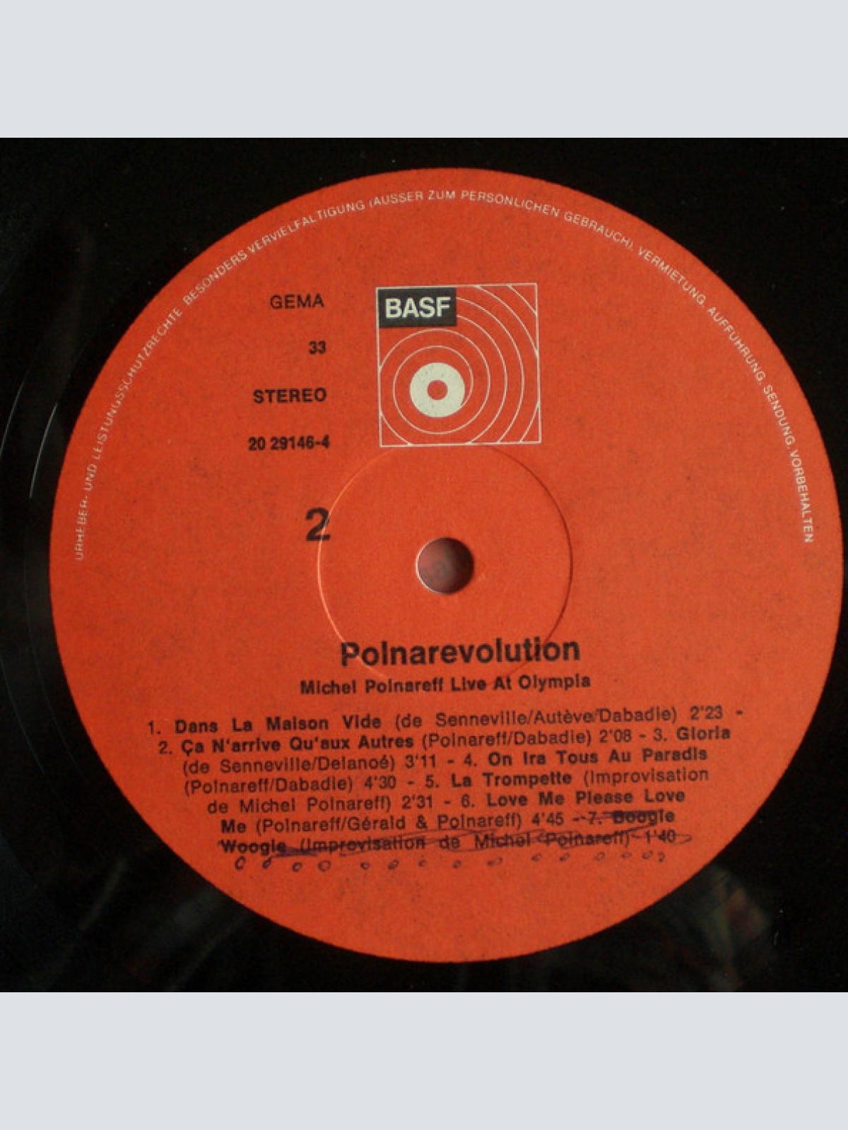 Vinyl / Michel Polnareff - Polnarevolution - Live At "Olympia"