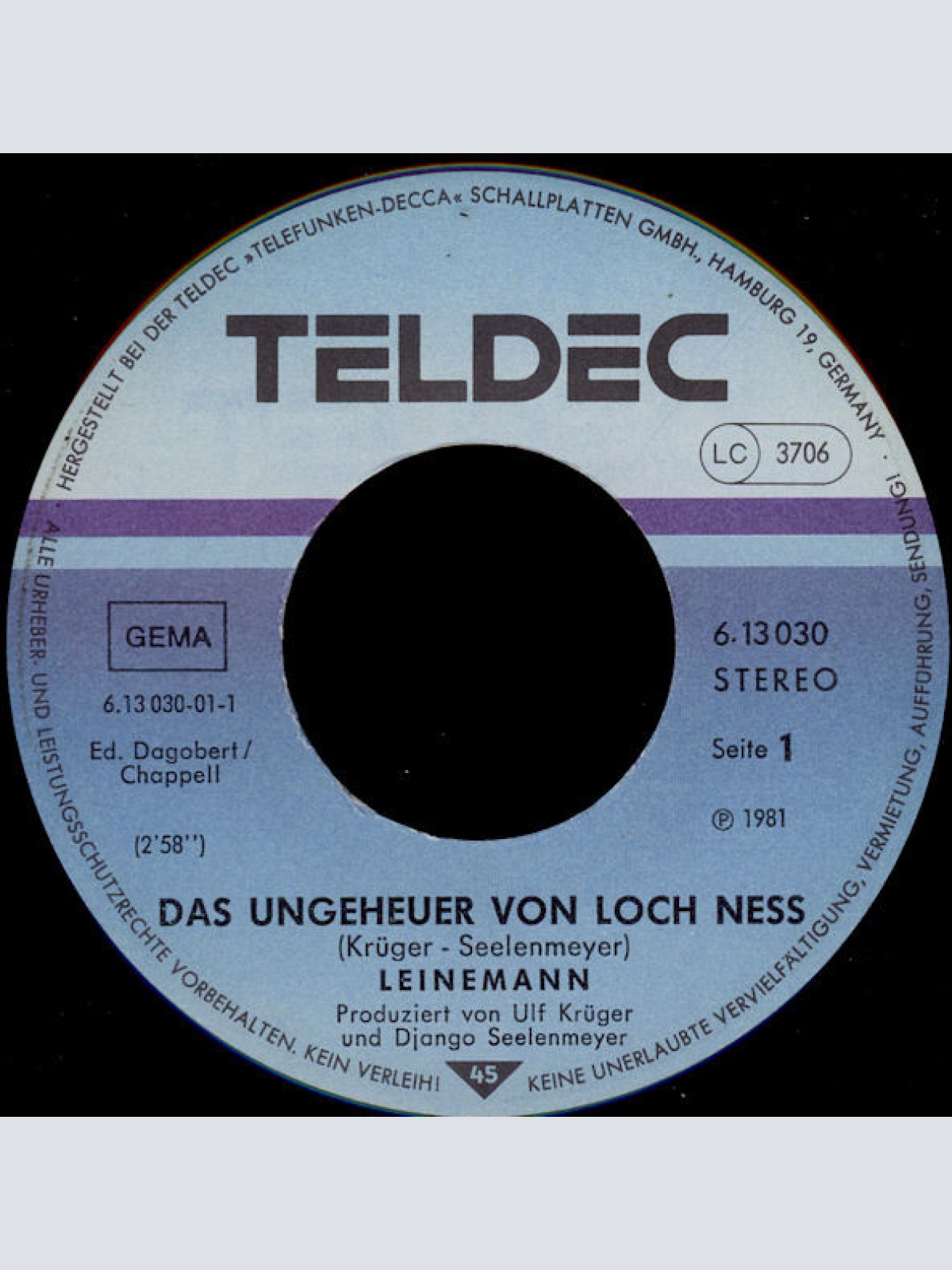 Vinyl / Leinemann - Das Ungeheuer Von Loch Ness