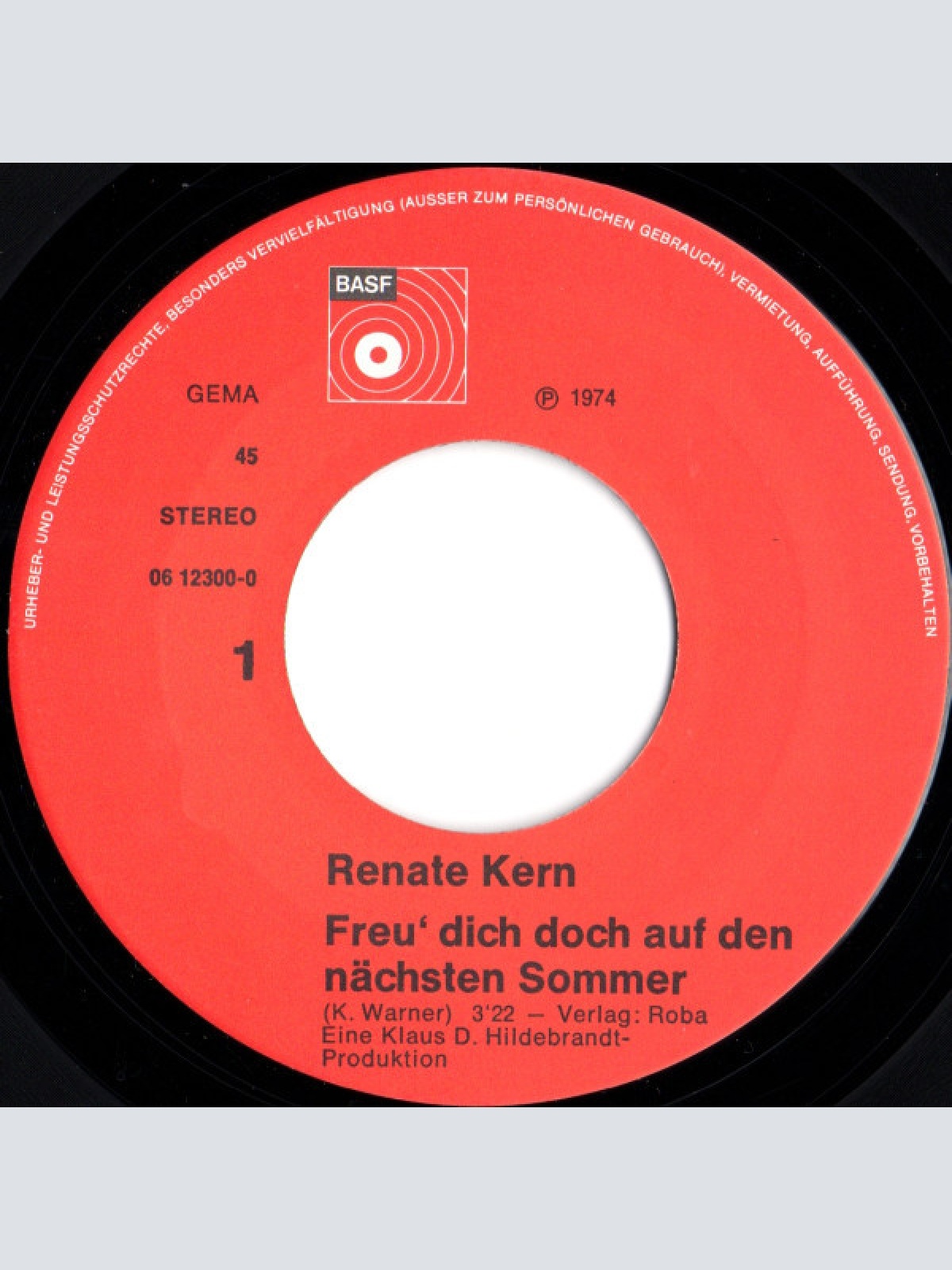 Vinyl / Renate Kern - Freu' Dich Doch Auf Den Nächsten Sommer