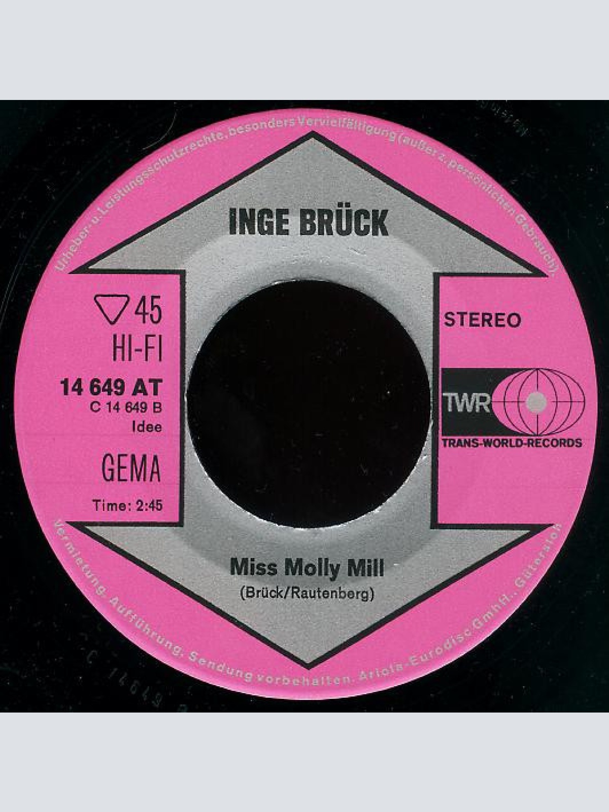 Vinyl / Inge Brück - O John / Miss Molly Mill