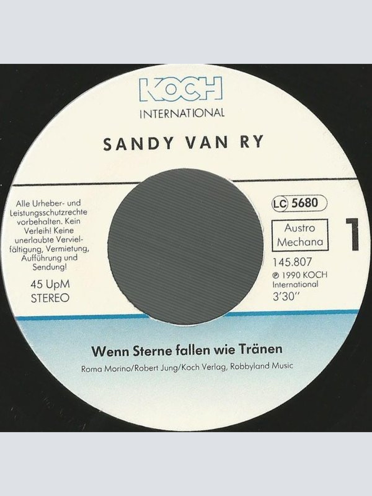 Vinyl / Sandy Van Ry - Wenn Sterne Fallen Wie Tränen