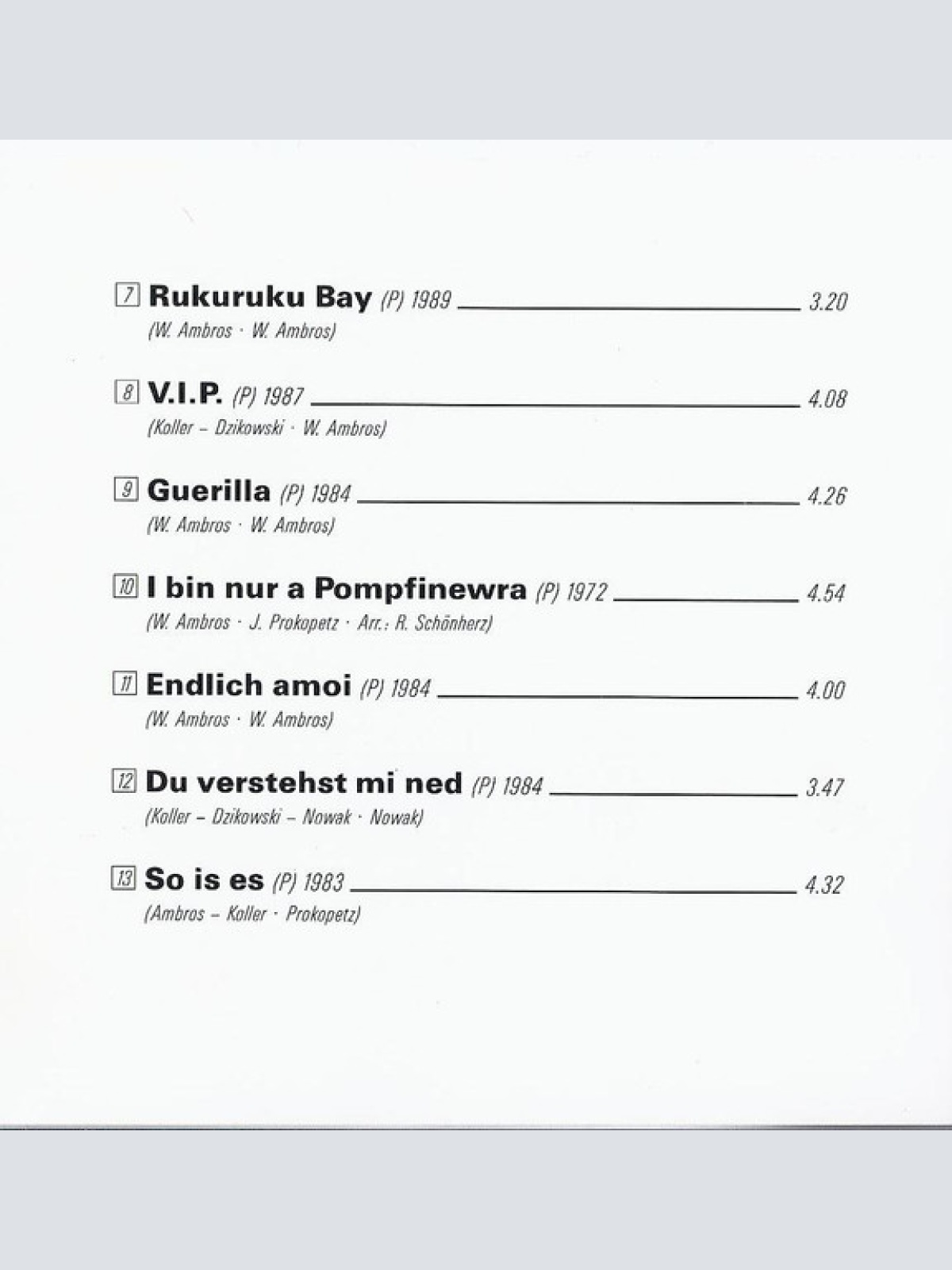 CD / W.Ambros* - Glanzlichter