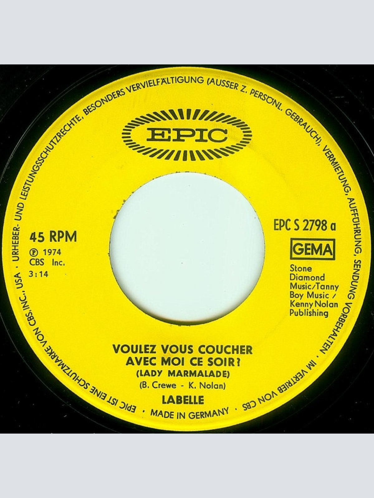 Vinyl / LaBelle - Voulez Vous Coucher Avec Moi Ce Soir? (Lady Marmalade)