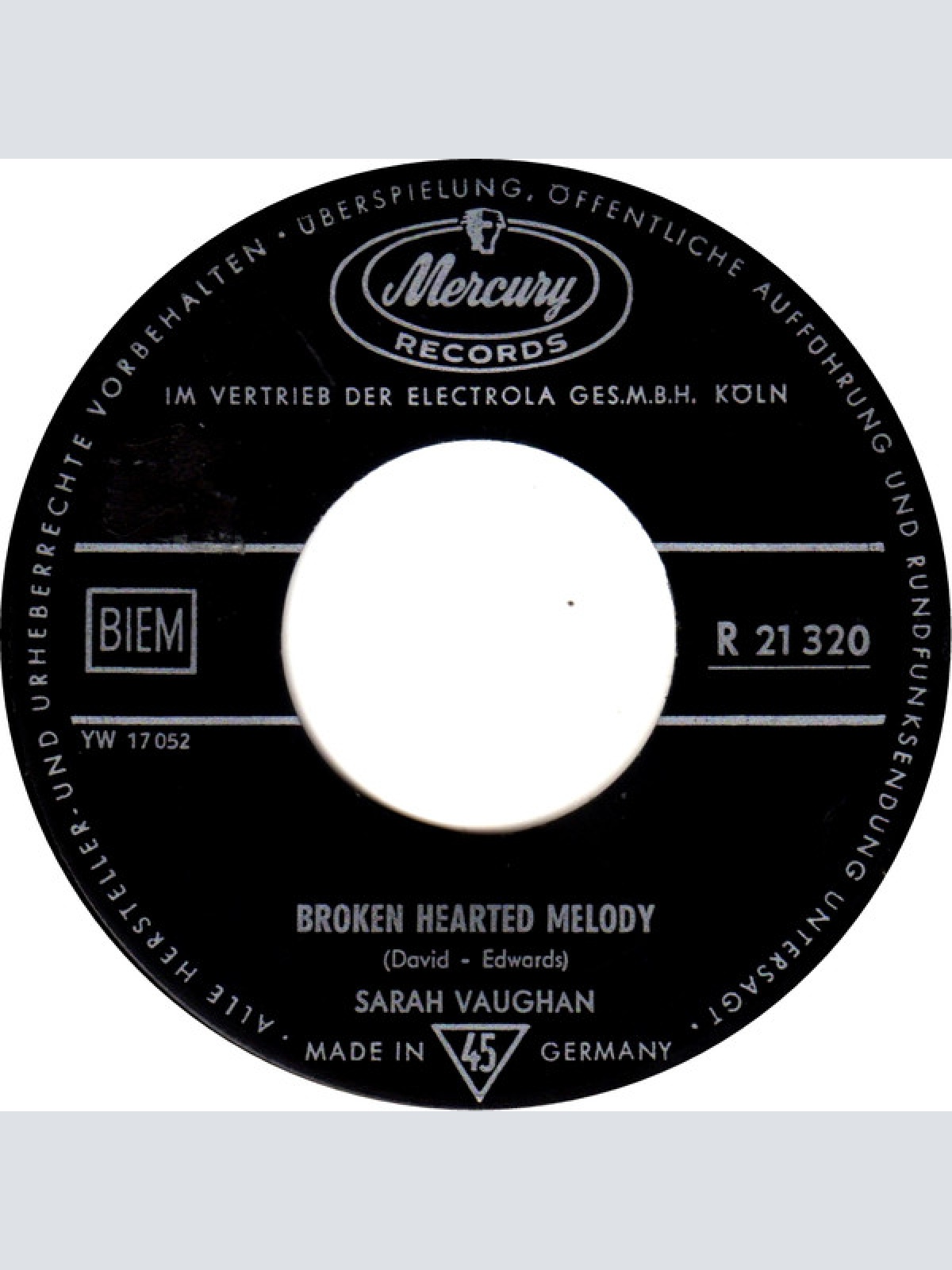 Vinyl / Sarah Vaughan - Broken Hearted Melody / Johnny, Be Smart