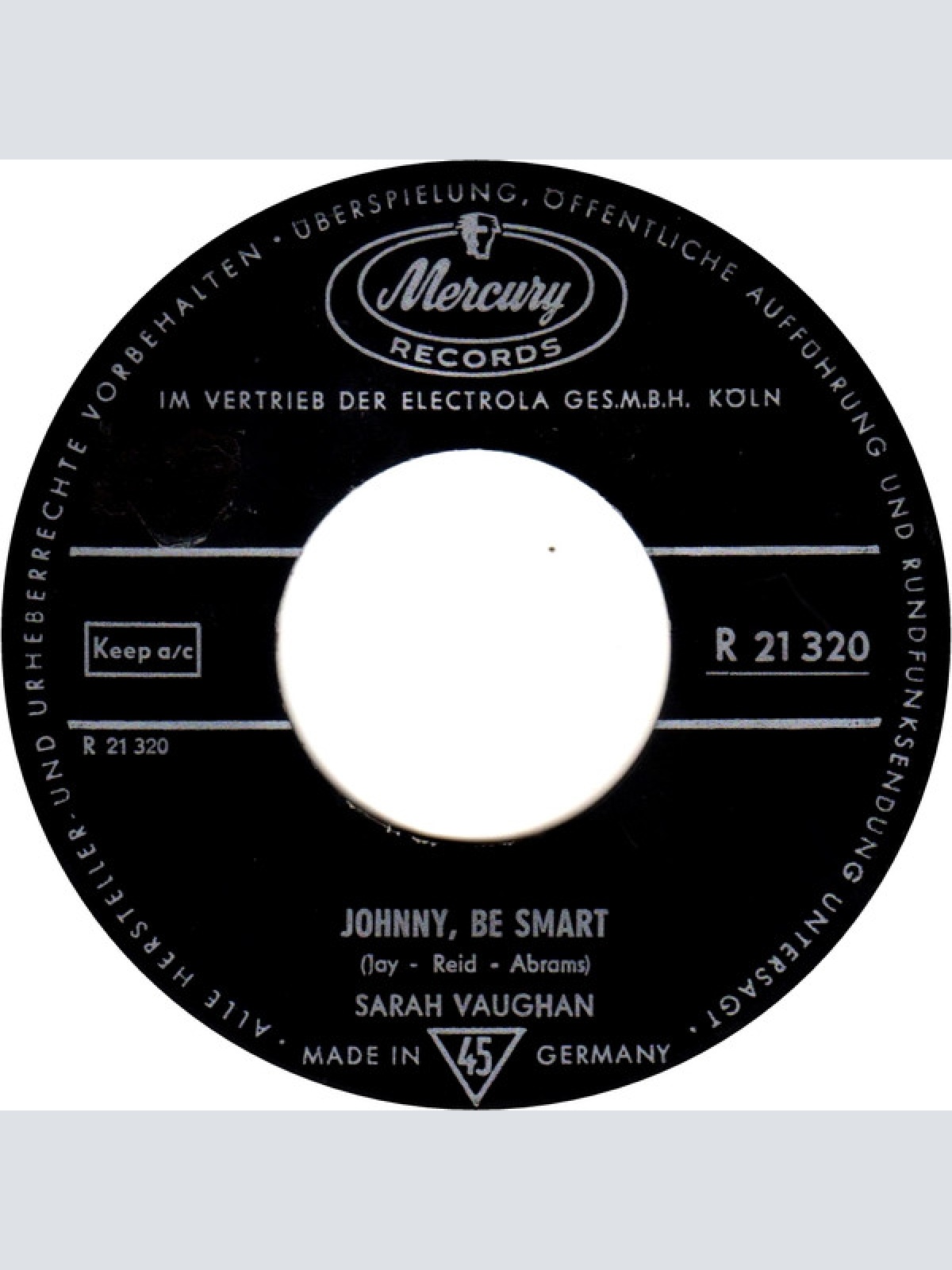 Vinyl / Sarah Vaughan - Broken Hearted Melody / Johnny, Be Smart