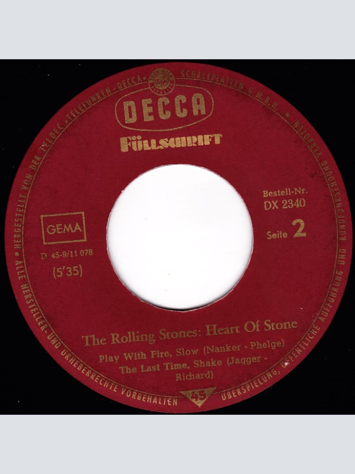 Vinyl / The Rolling Stones - Heart Of Stone