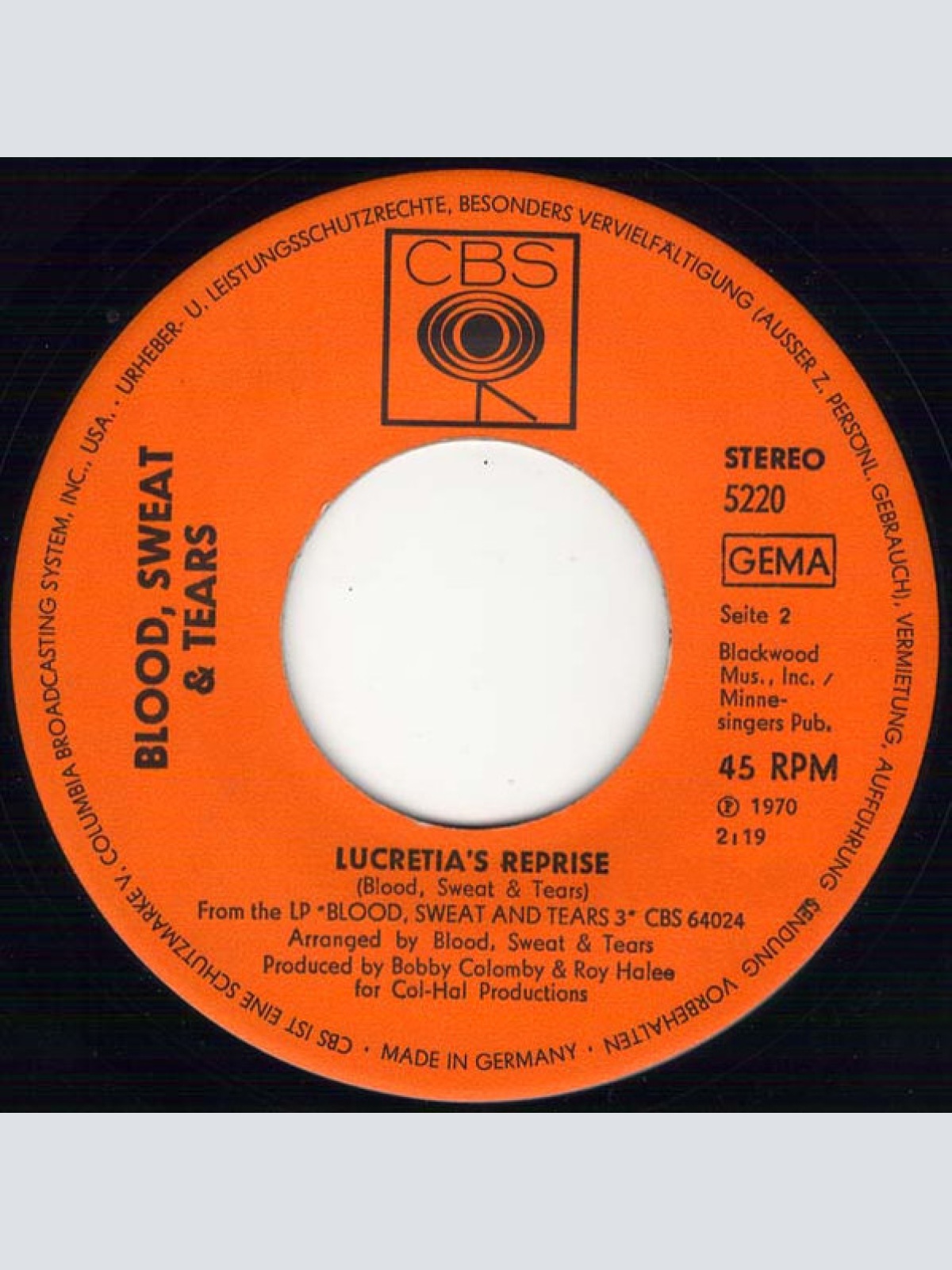 Vinyl / Blood, Sweat & Tears* - Lucretia Mac Evil