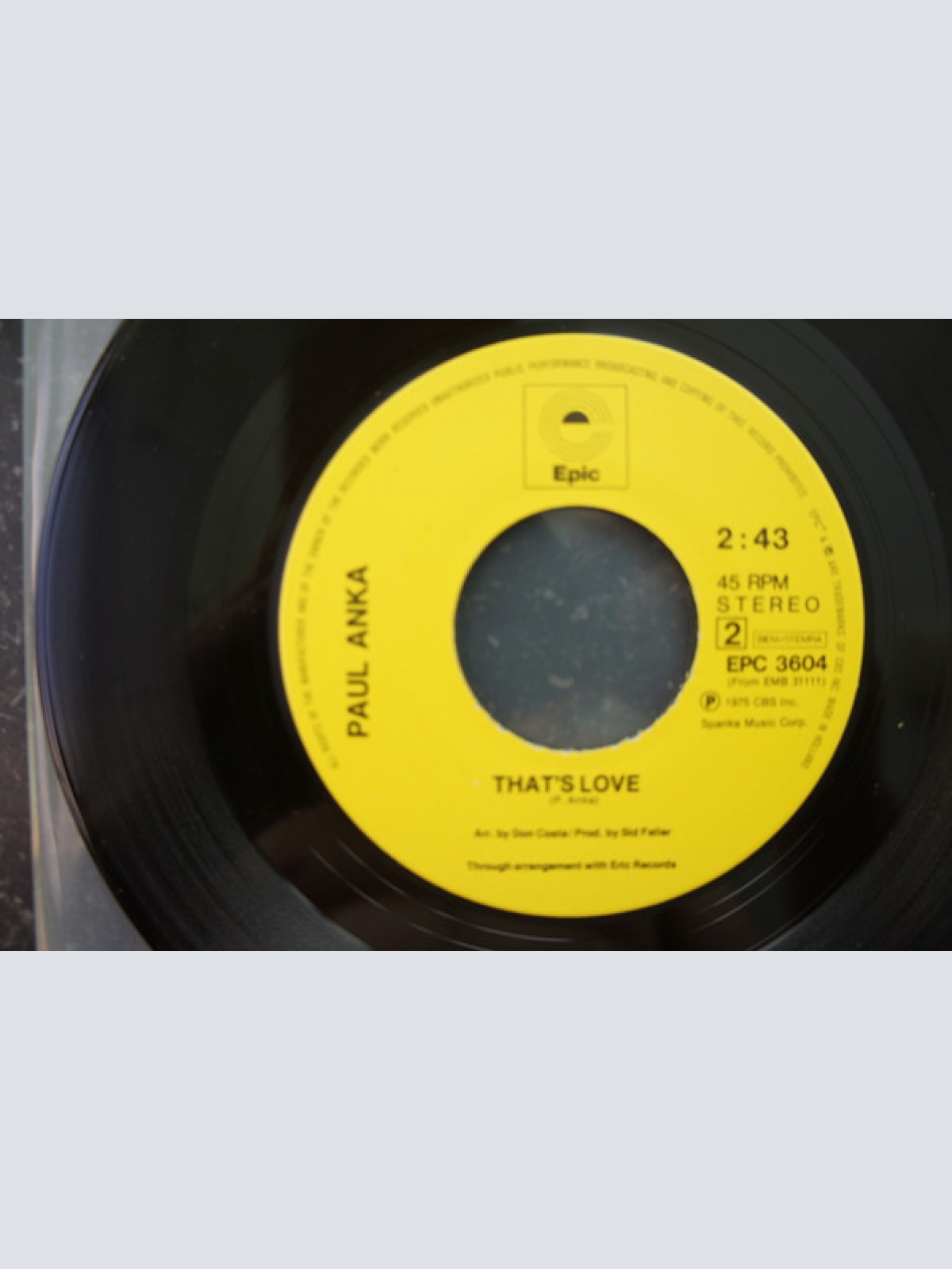 Vinyl / Paul Anka - (All Of A Sudden) My Heart Sings