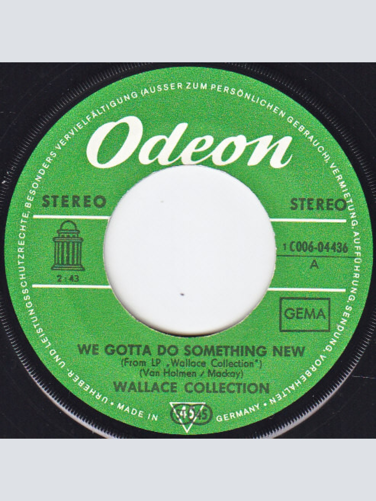 Vinyl / Wallace Collection - We Gotta Do Something New