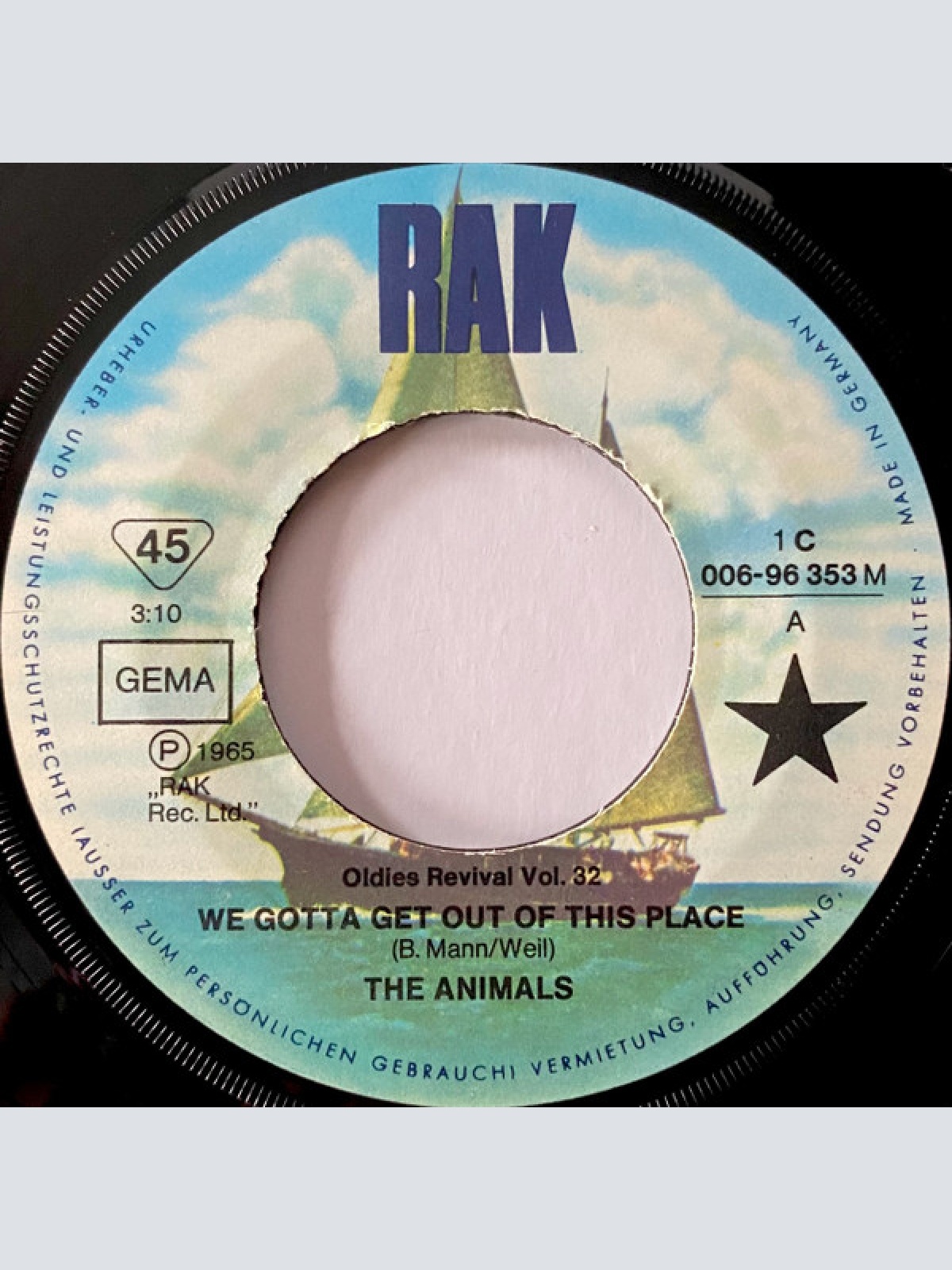 Vinyl / The Animals - We've Gotta Get Out Of This Place