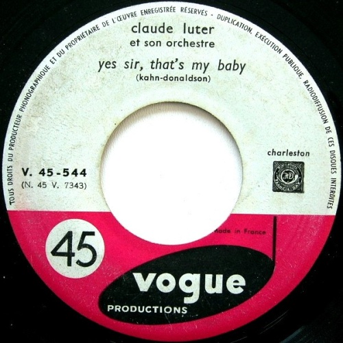 Vinyl / Claude Luter Et Son Orchestre - Yes Sir, That's My Baby / Black Bottom