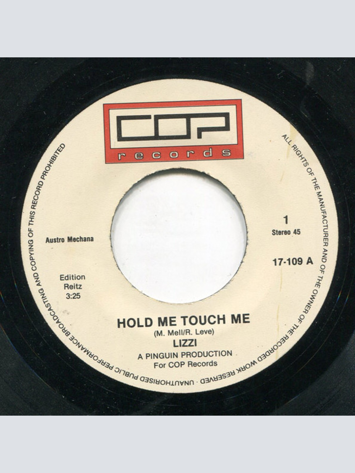 Vinyl / Lizzi* - Hold Me, Touch Me