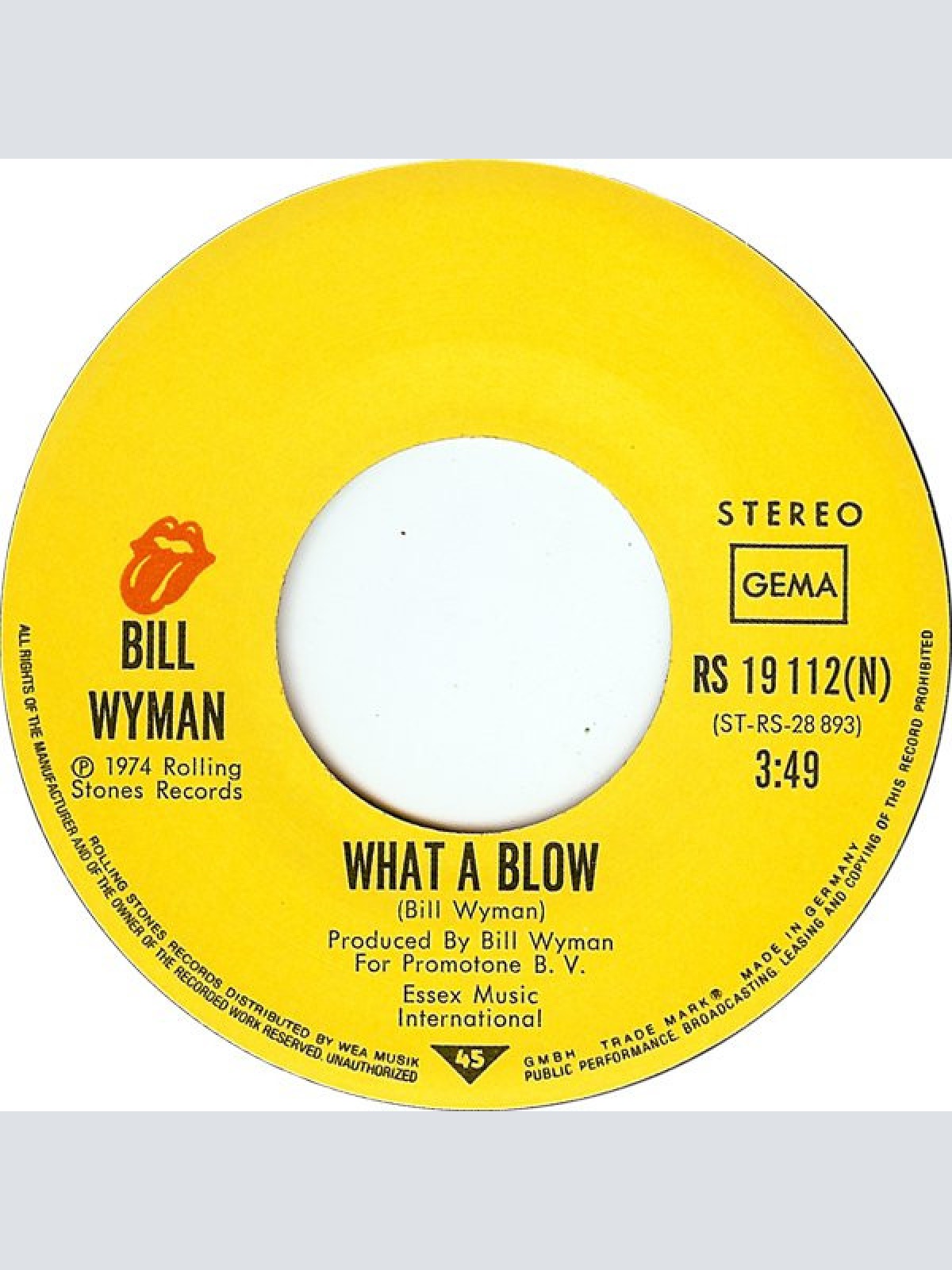 Vinyl / Bill Wyman - Monkey Grip Glue