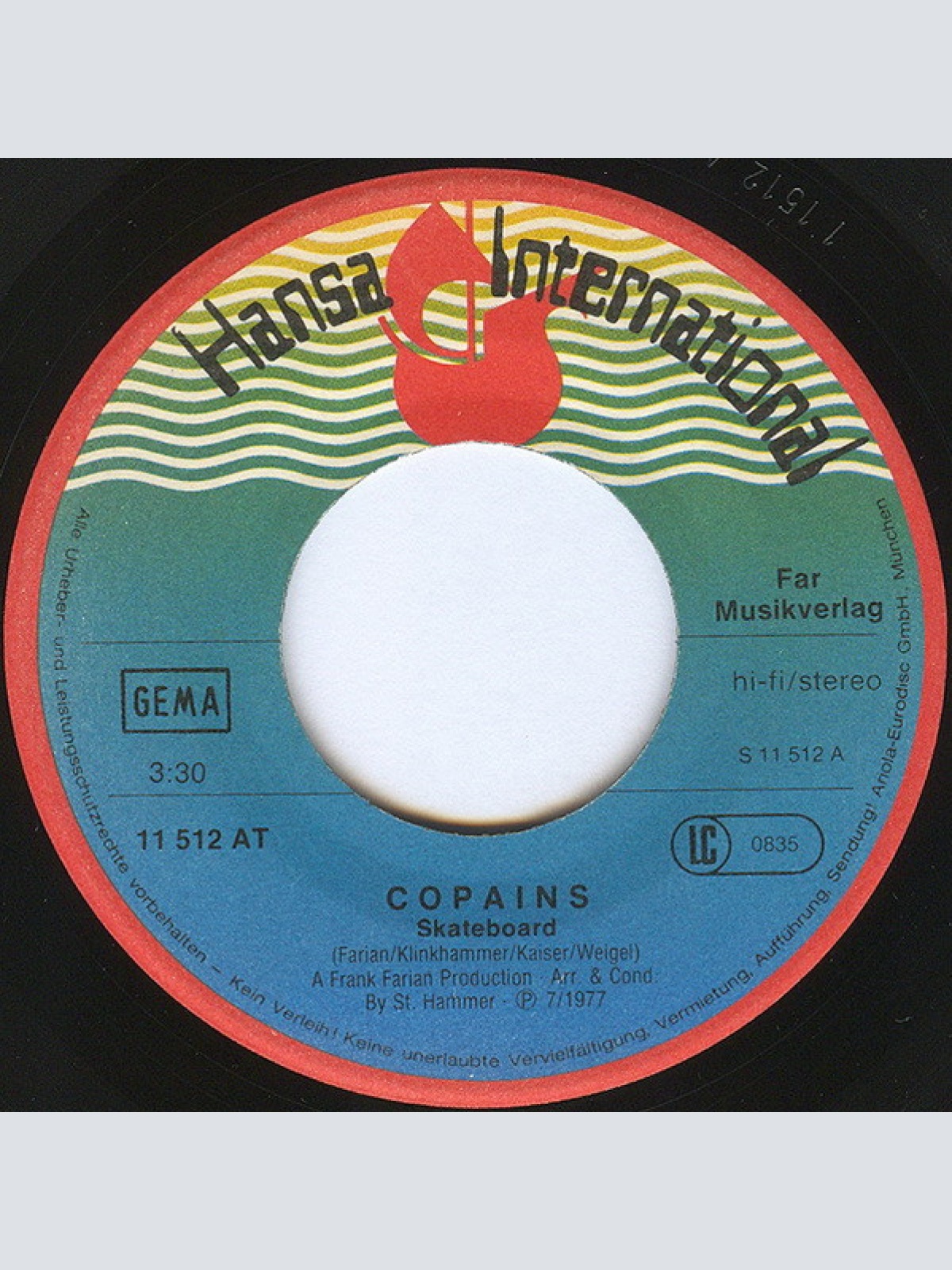 Vinyl / Copains - Skateboard (Uh-Ah-Ah)