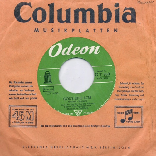 Vinyl / Laurie London And The Rita Williams Singers - God's Little Acre / Old Time Religion
