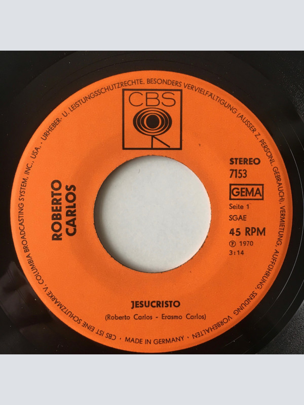 Vinyl / Roberto Carlos - Jesucristo / Una Palabra Amiga