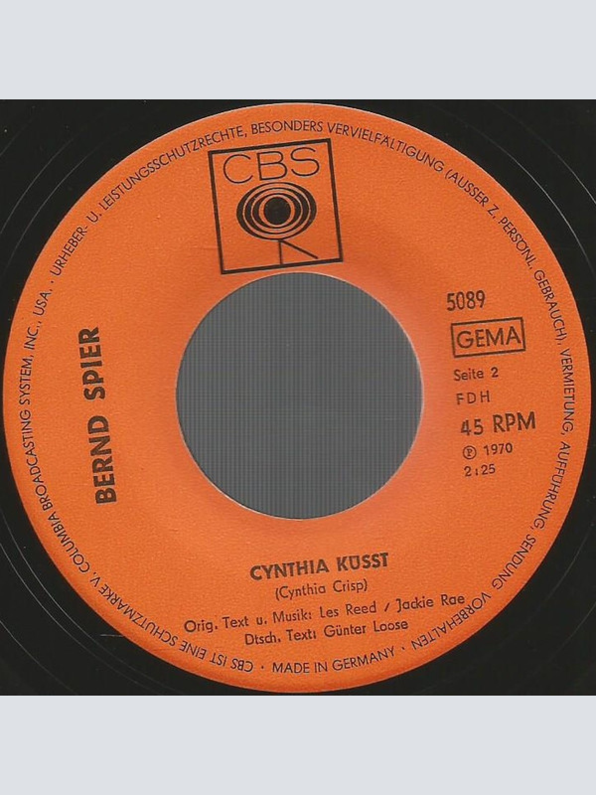 Vinyl / Bernd Spier - Fremde Augen