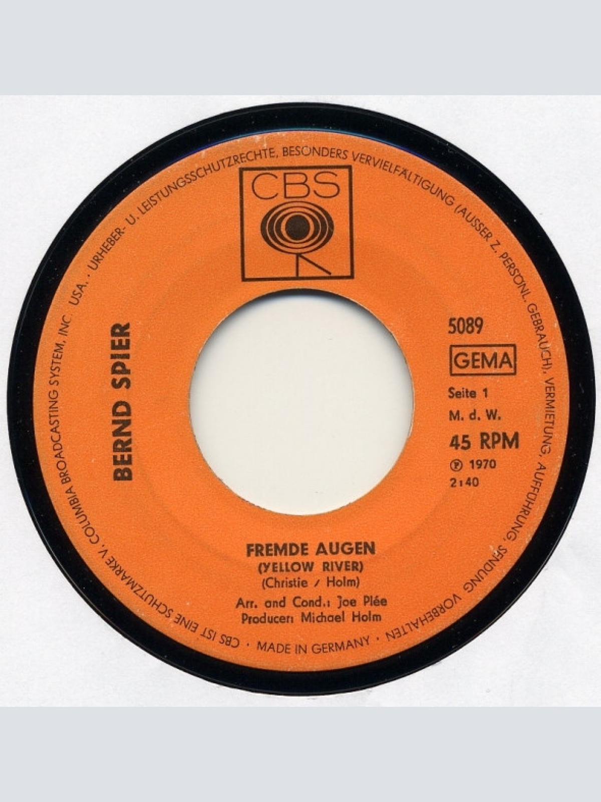 Vinyl / Bernd Spier - Fremde Augen