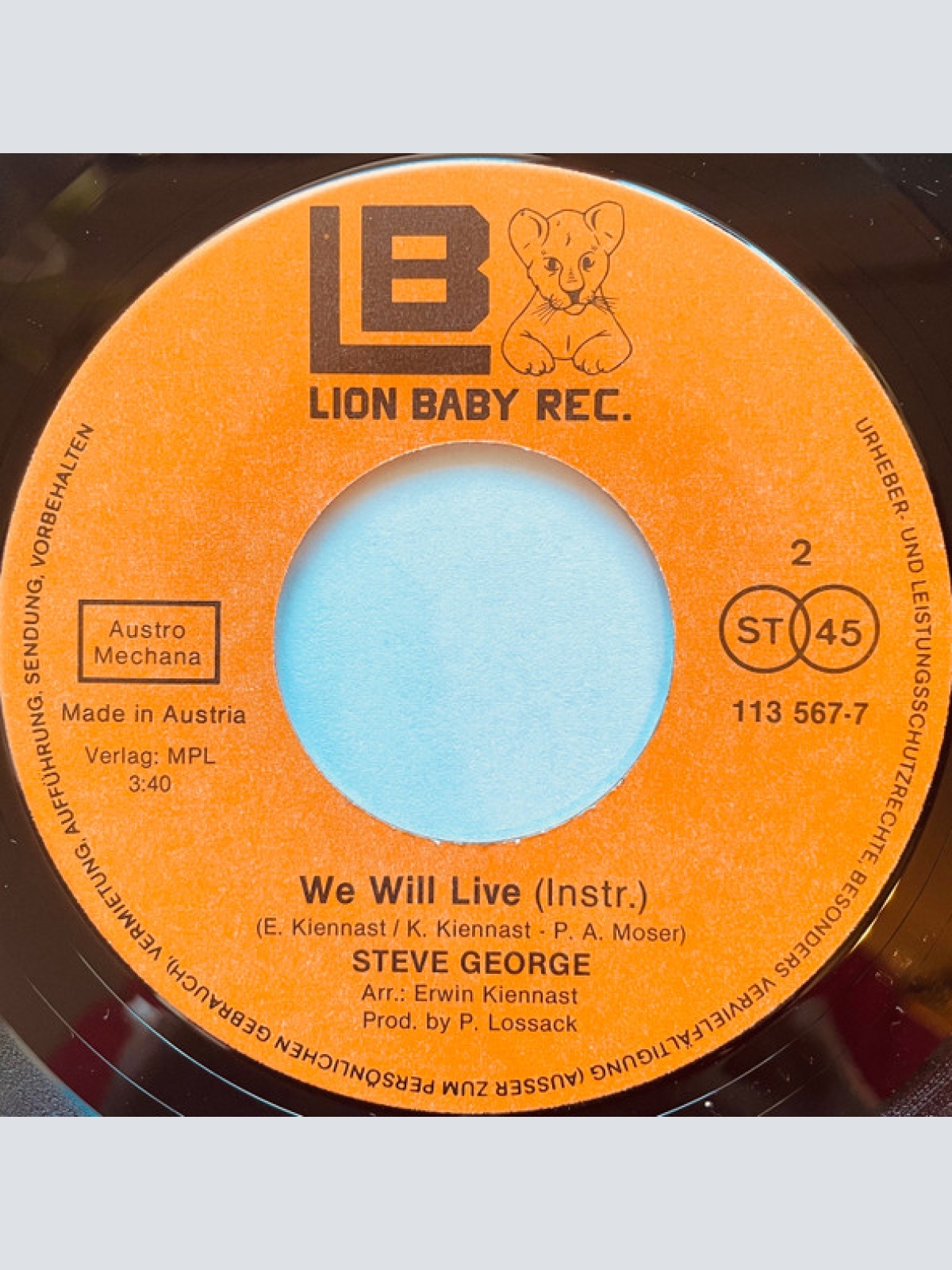 Vinyl / Steve George (7) - We Will Live