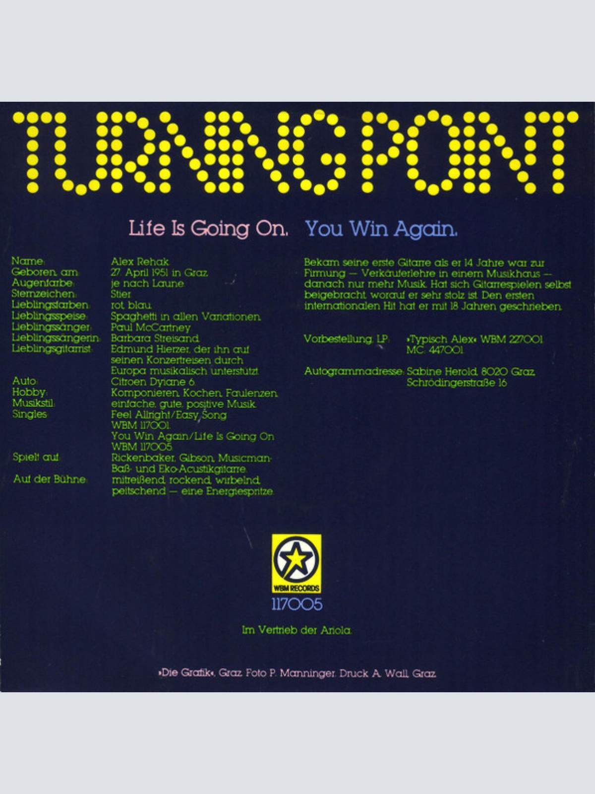 Vinyl / Turning Point (4) - You Win Again