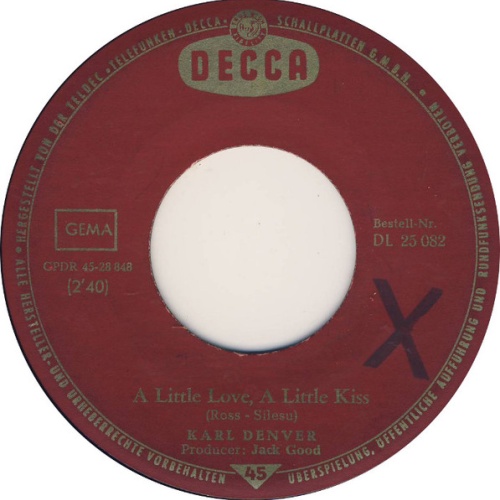 Vinyl / Karl Denver - A Little Love, A Little Kiss