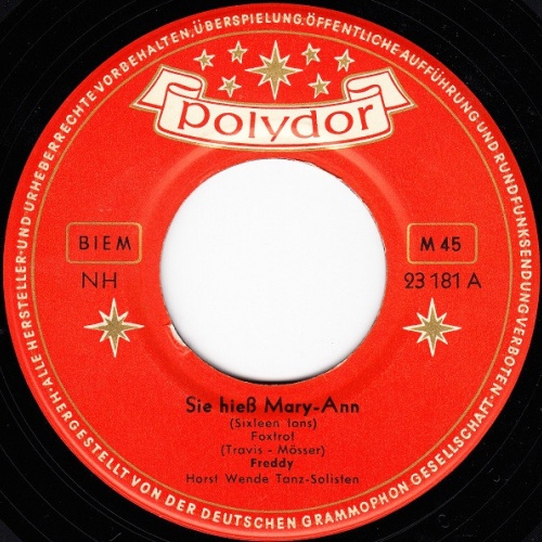Vinyl / Freddy* - Sie Hieß Mary-Ann