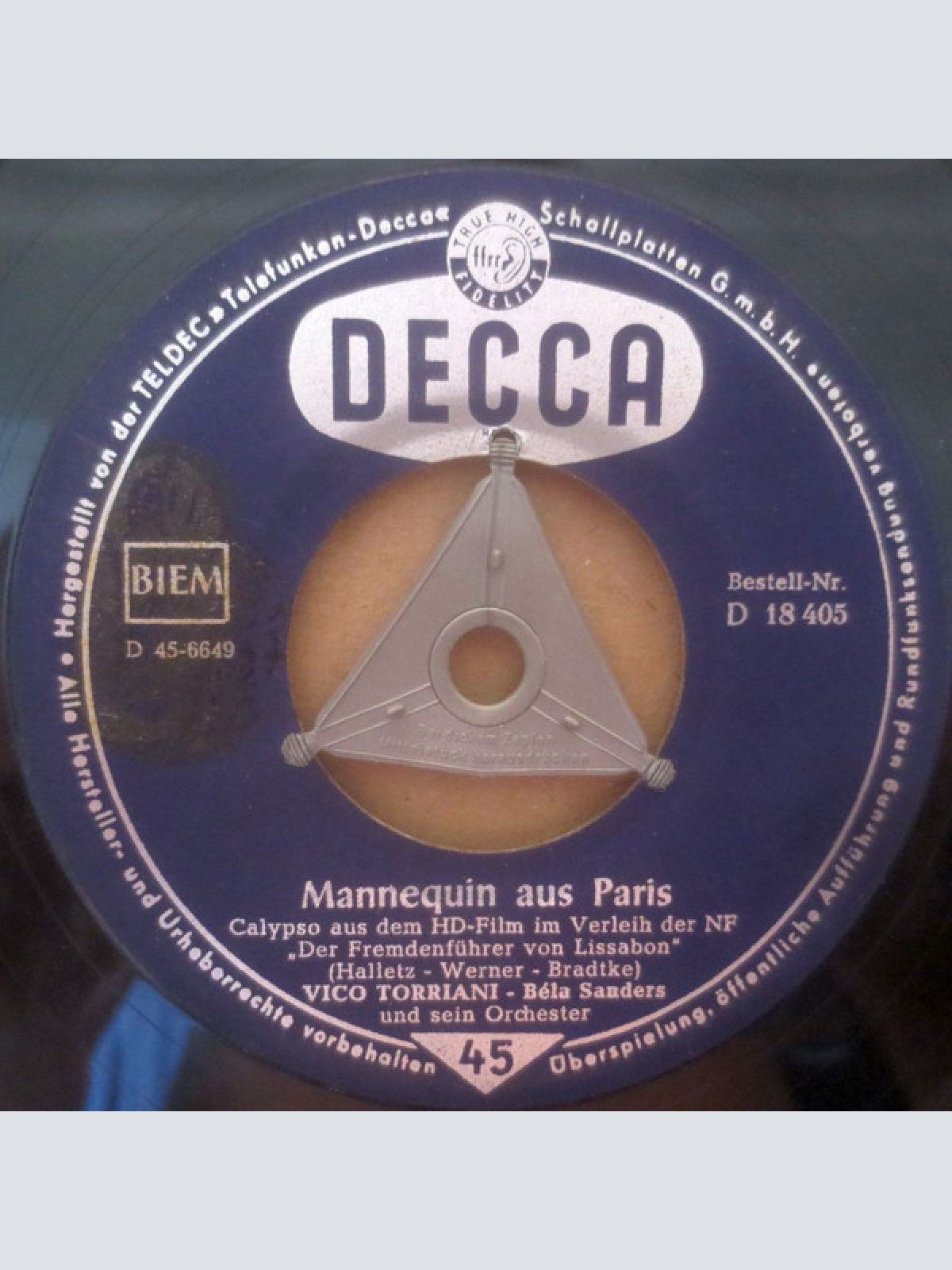 Vinyl / Vico Torriani - Mannequin Aus Paris / Verlieb' Dich In Lissabon
