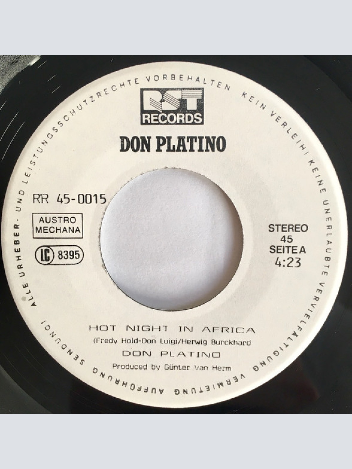 Vinyl / Don Platino - Hot Night In Africa