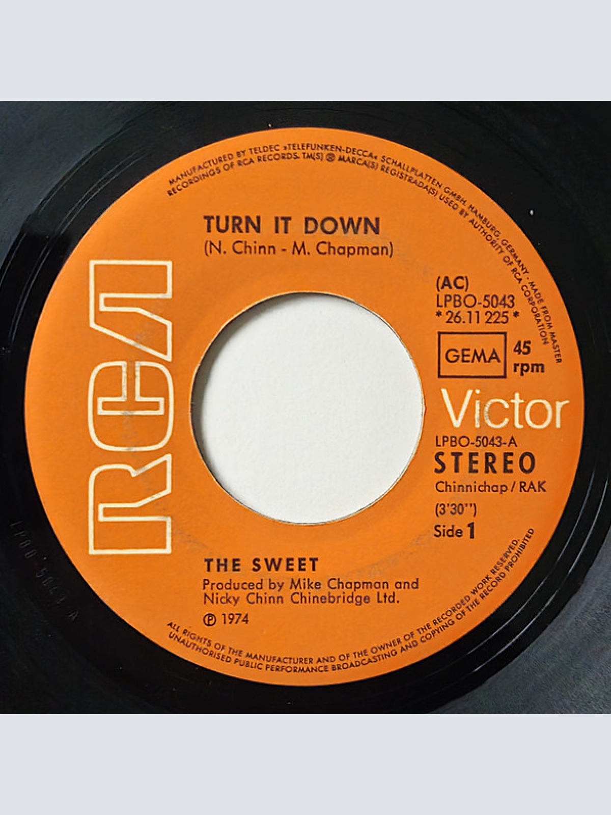 Vinyl / The Sweet - Turn It Down
