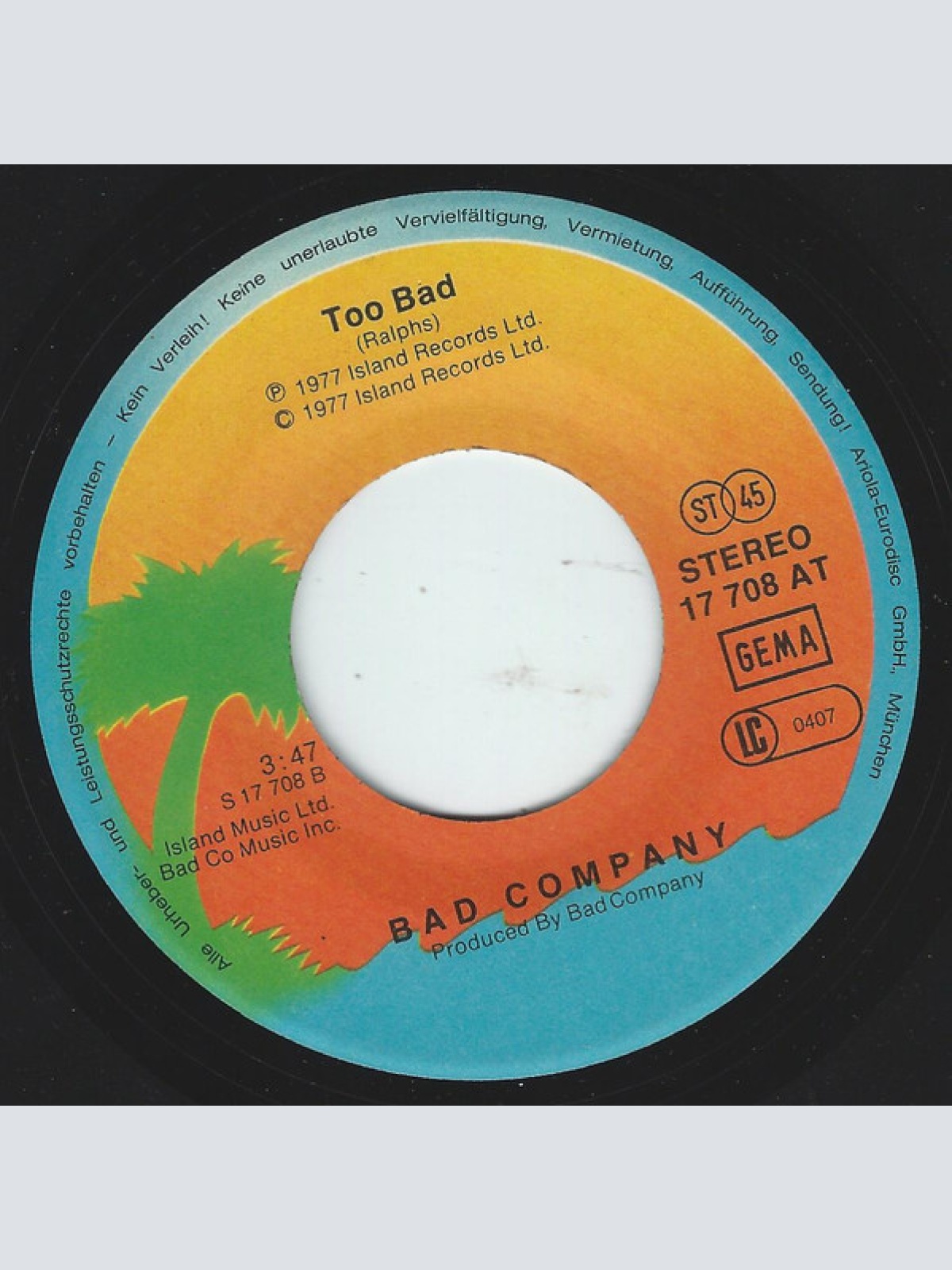 Vinyl / Bad Company (3) - Everything I Need