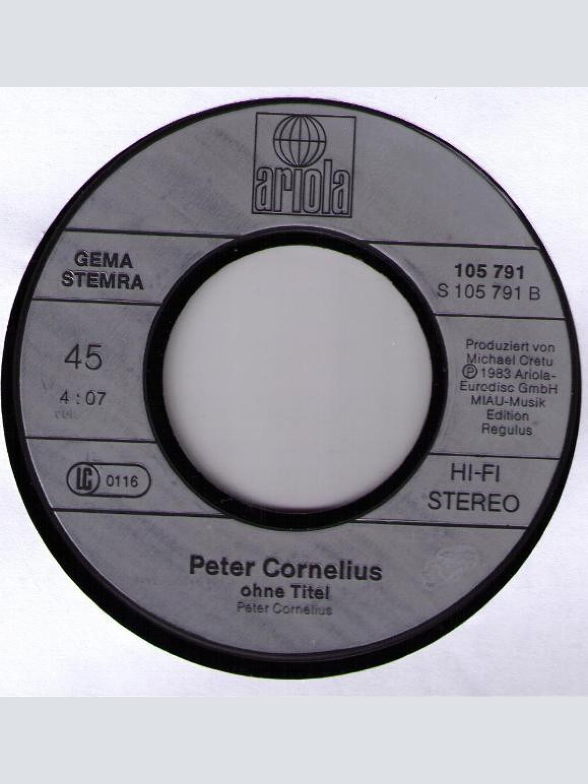Vinyl / Peter Cornelius - Es Wird Immer Sei' Wie's Immer War