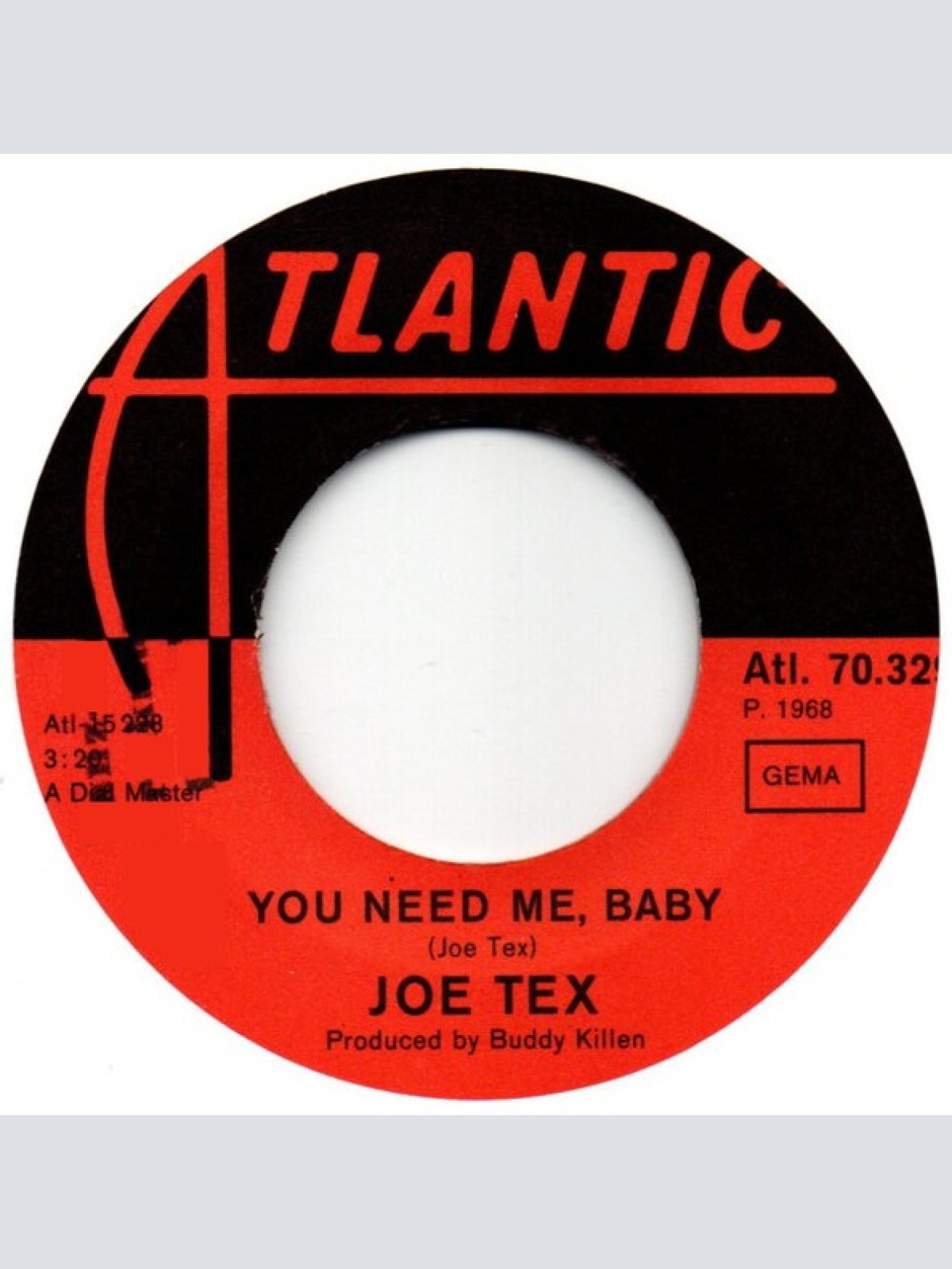 Vinyl / Joe Tex - You Need Me, Baby / Baby, Be Good