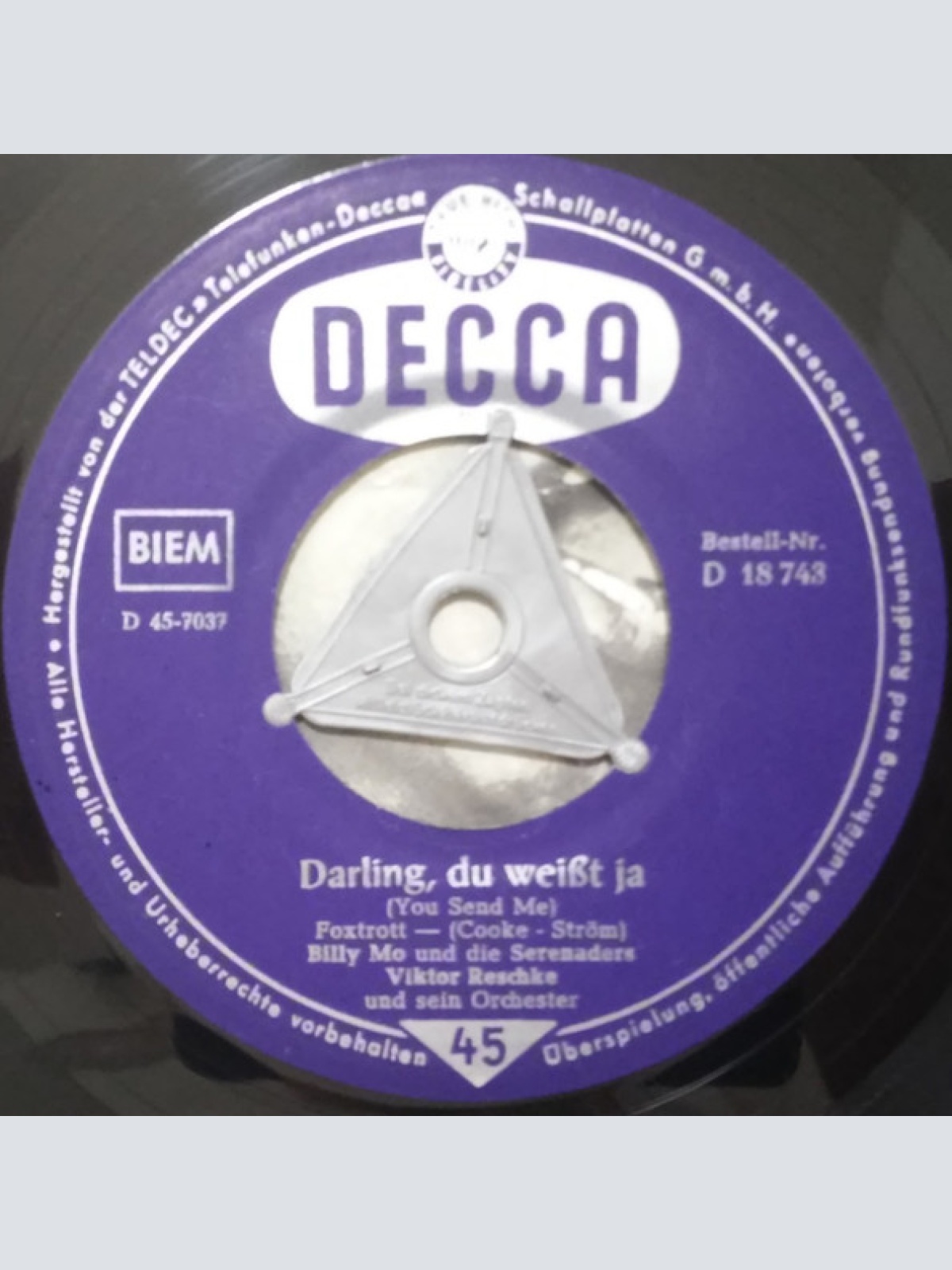 Vinyl / Billy Mo - Darling, Du Weißt Ja / Dickie Doo