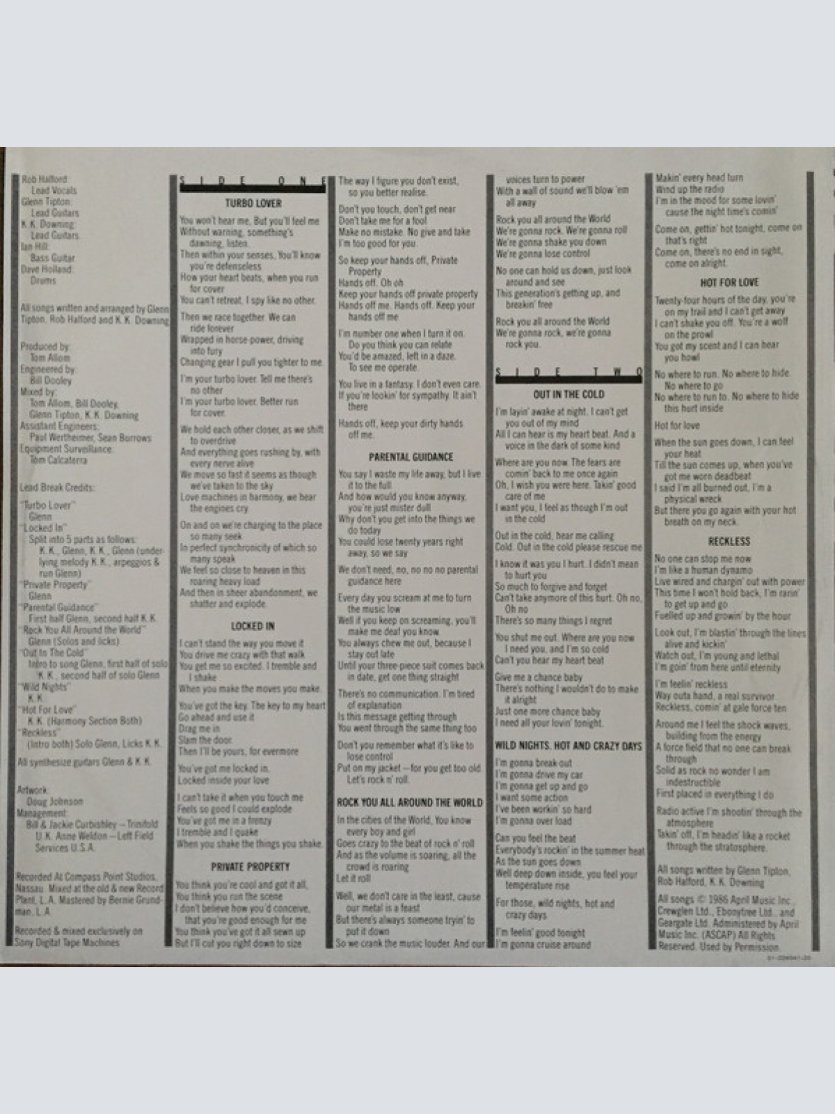 Vinyl / Judas Priest - Turbo