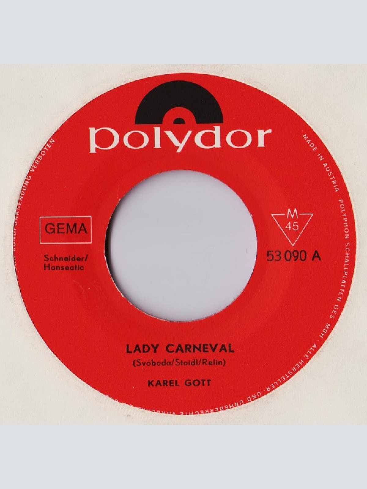 Vinyl / Karel Gott - Lady Carneval